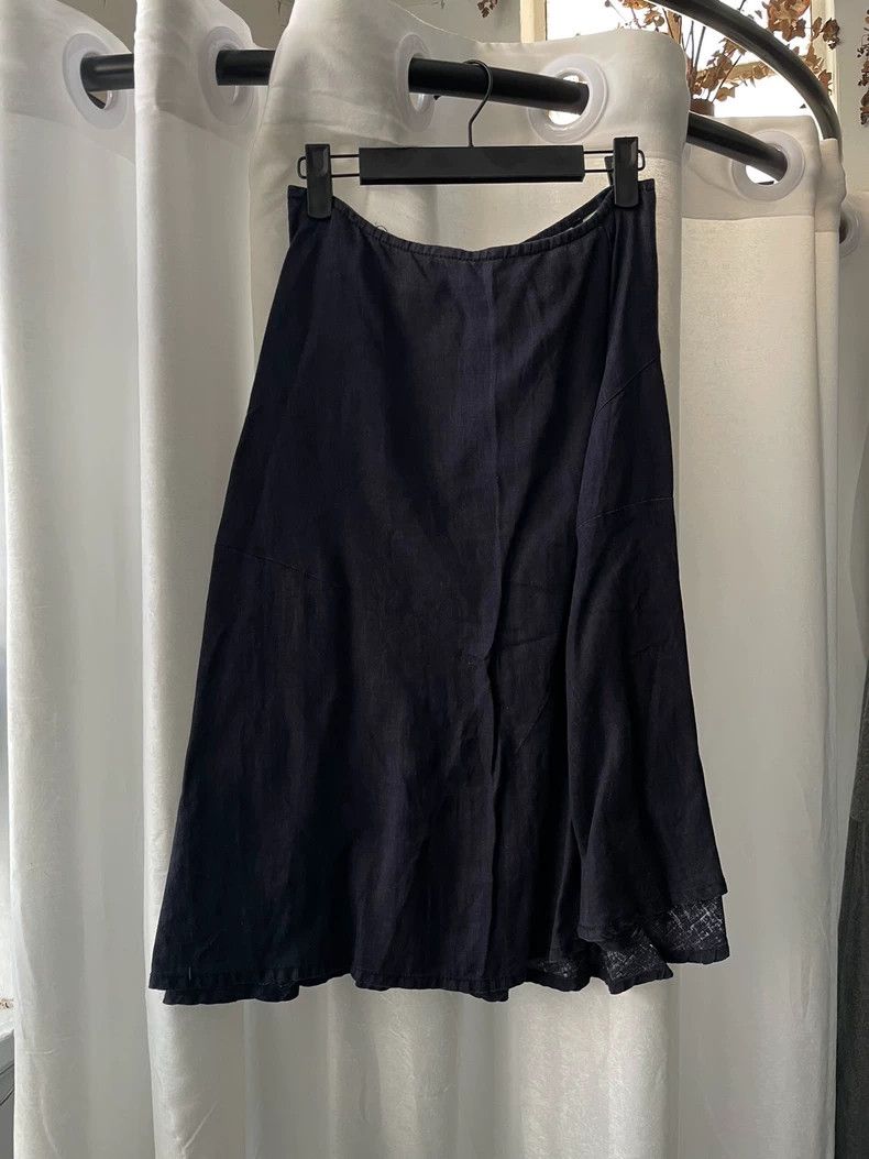 Comme des Garcons Comme des Garcons size m Medieval navy linen skirt Size 25" / US 0 / IT 36 - 2 Thumbnail