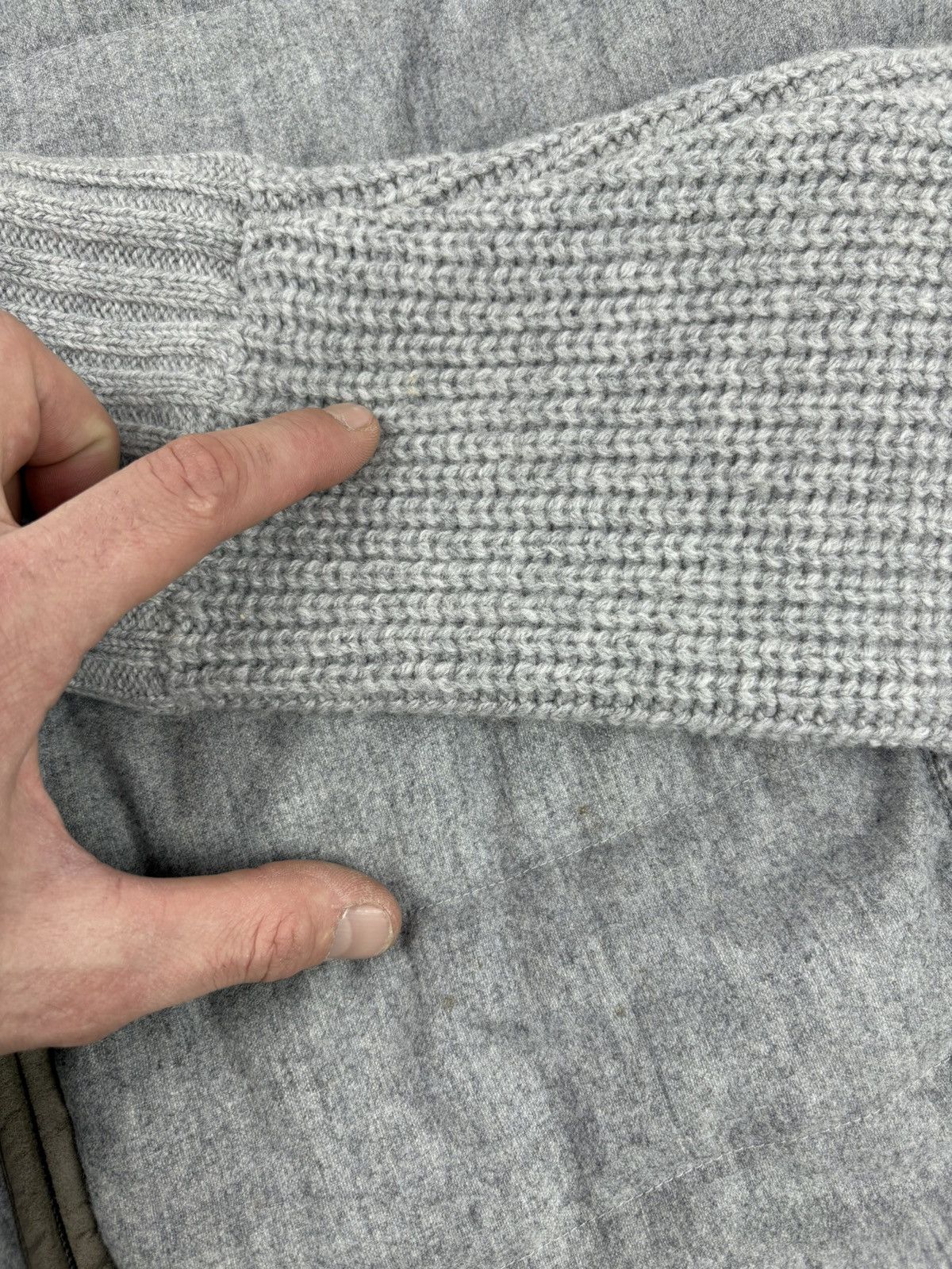 Gran Sasso Rare Sartorial Gran Sasso Knit Wool-Cashmere Down Jacket Full-Zip Cardigan Bomber Size US XL / EU 56 / 4 - 21 Thumbnail