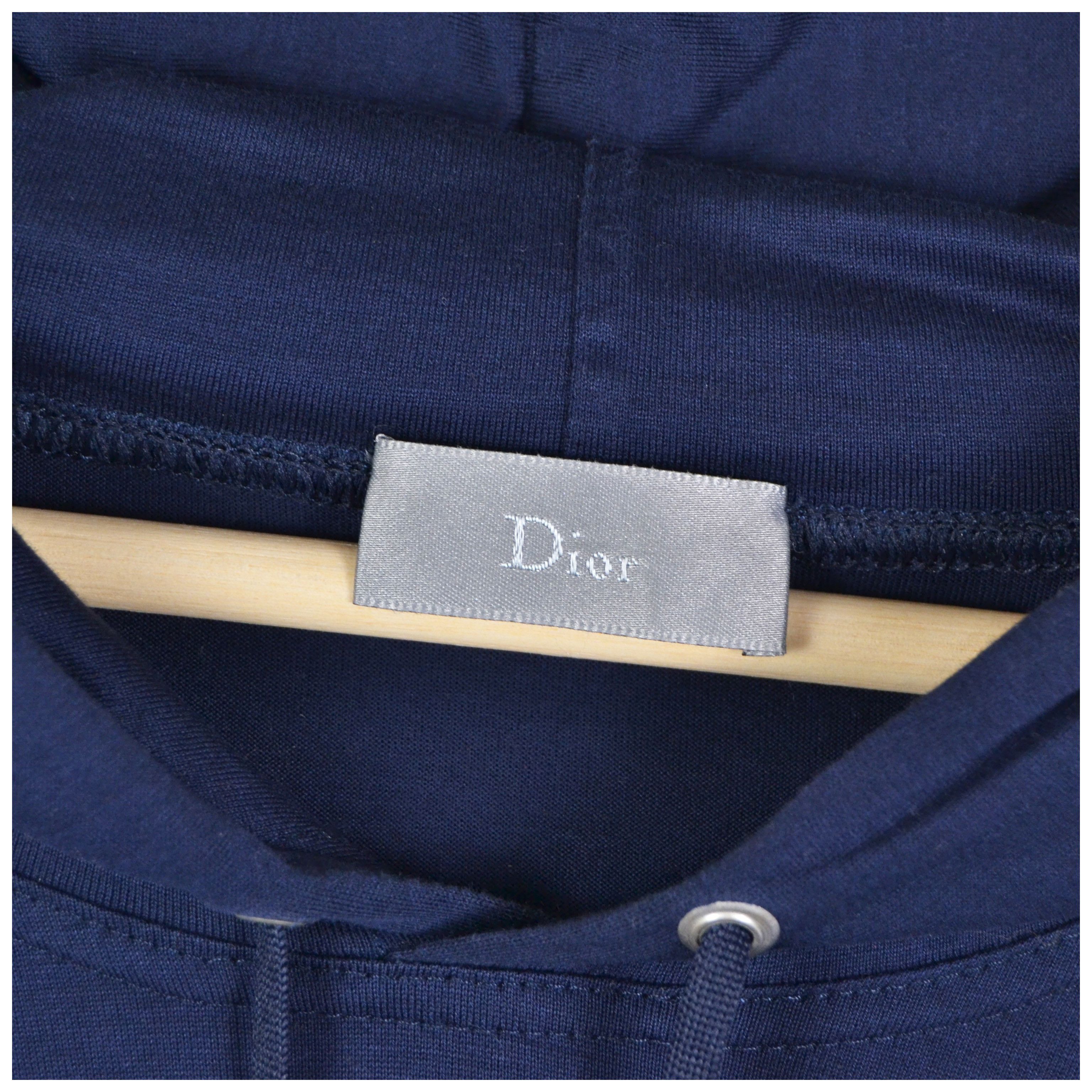 Christian Dior Monsieur Dior Lightweight Long Sleeve Hooded T Shirt Bee Embroidered Size US L / EU 52-54 / 3 - 3 Thumbnail