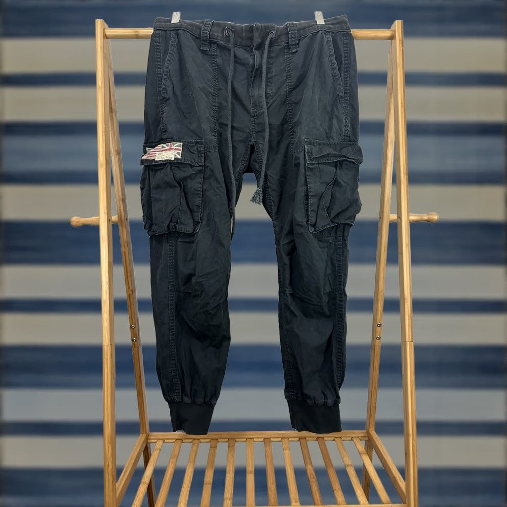 Ralph Lauren VINTAGE Denim & Supply Ralph Lauren Cargo Military Jogger Paratrooper Pants Sz 34/32 Mens Blue Cargo Pants Size US 34 / EU 50 - 1 Thumbnail