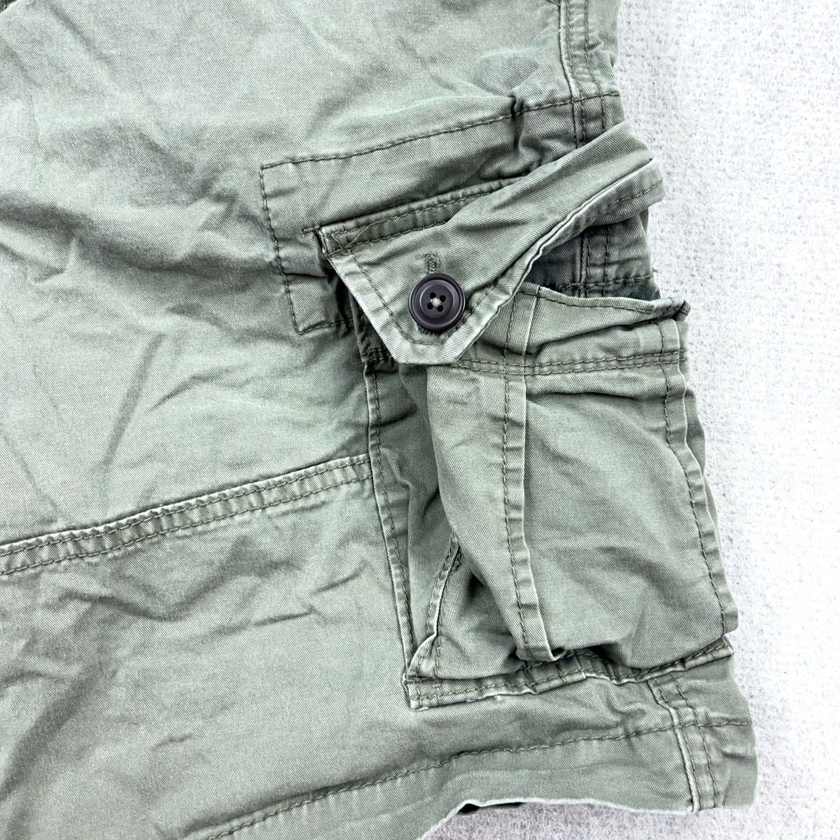 Vintage Aeropostale Cargo Shorts Men 33 Olive Green Twill Military Preppy Adult Size US 33 - 4 Thumbnail