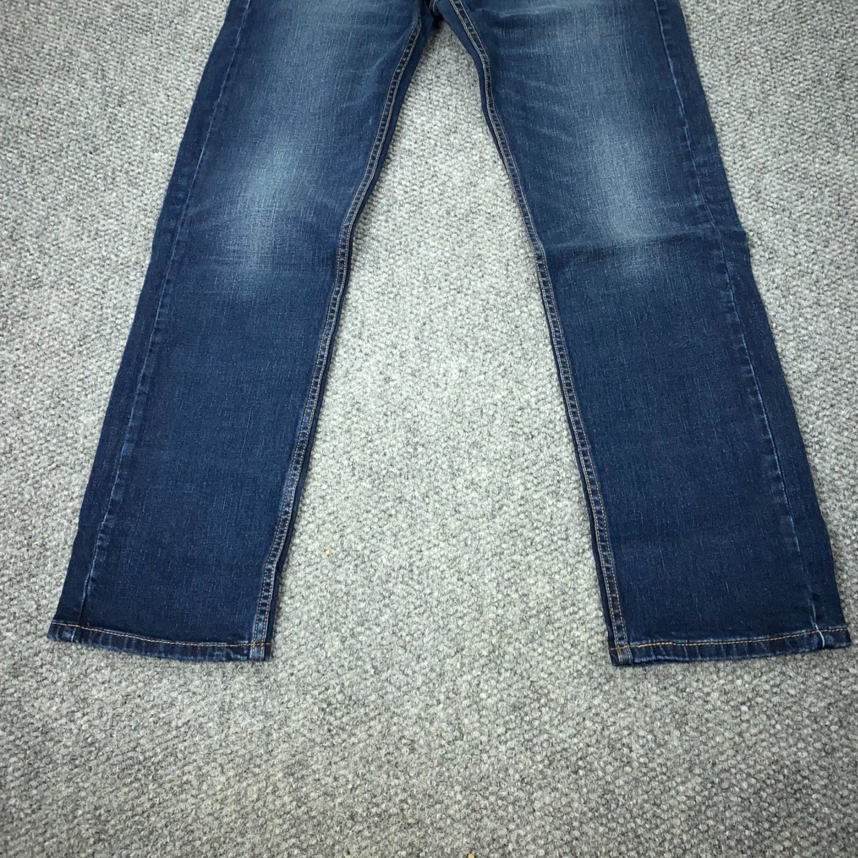Levi's LEVI'S Jeans 505 Straight Men 30x31.5 Blue Stretch Denim Beltless Zip Regular Fit 5-Pocket" Size US 31 - 4 Thumbnail