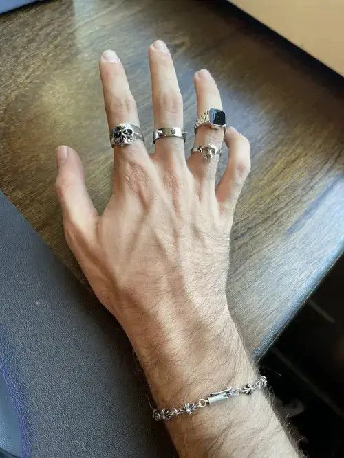 Jewelry × Vintage Punk Ring Combo Size ONE SIZE - 4 Thumbnail