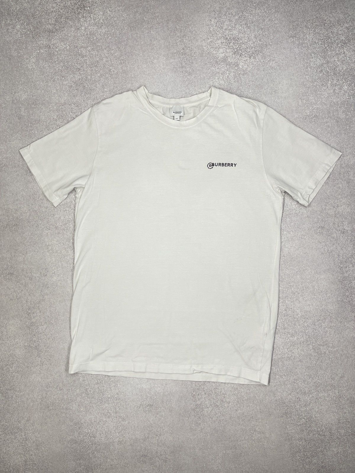 Burberry × Designer Mens Burberry London England Limited T Shirt White Big Logo Size US XL / EU 56 / 4 - 7 Thumbnail