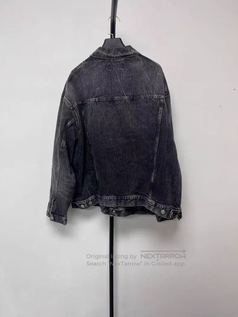 Balenciaga Balenciaga Solid Color Washed Number Print Denim Jacket Size US M / EU 48-50 / 2 - 2 Thumbnail