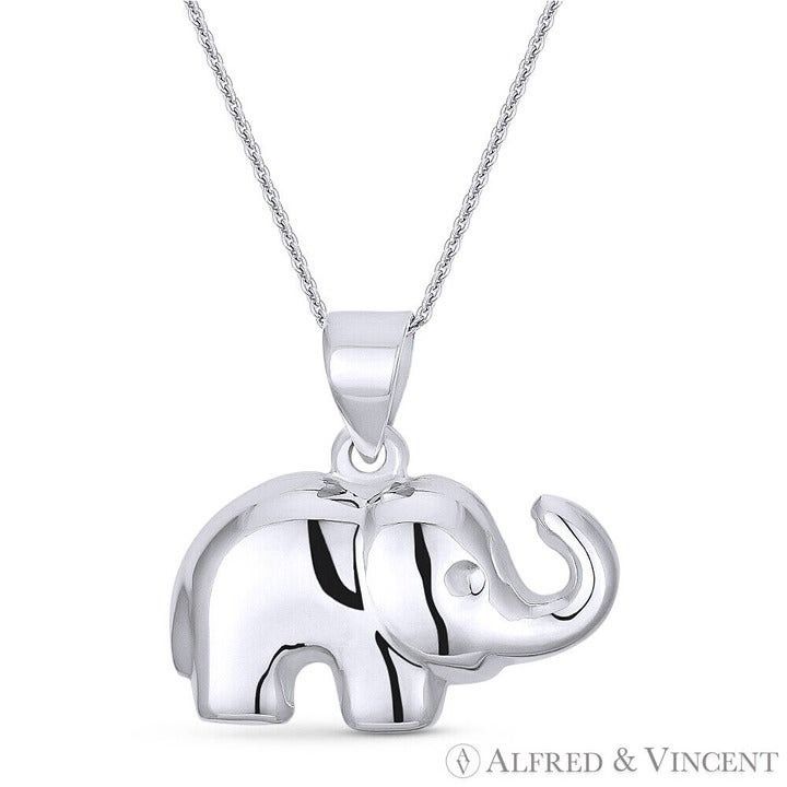 Other Elephant Charm Reversible Pendant in .925 Sterling Silver Size ONE SIZE - 1 Preview