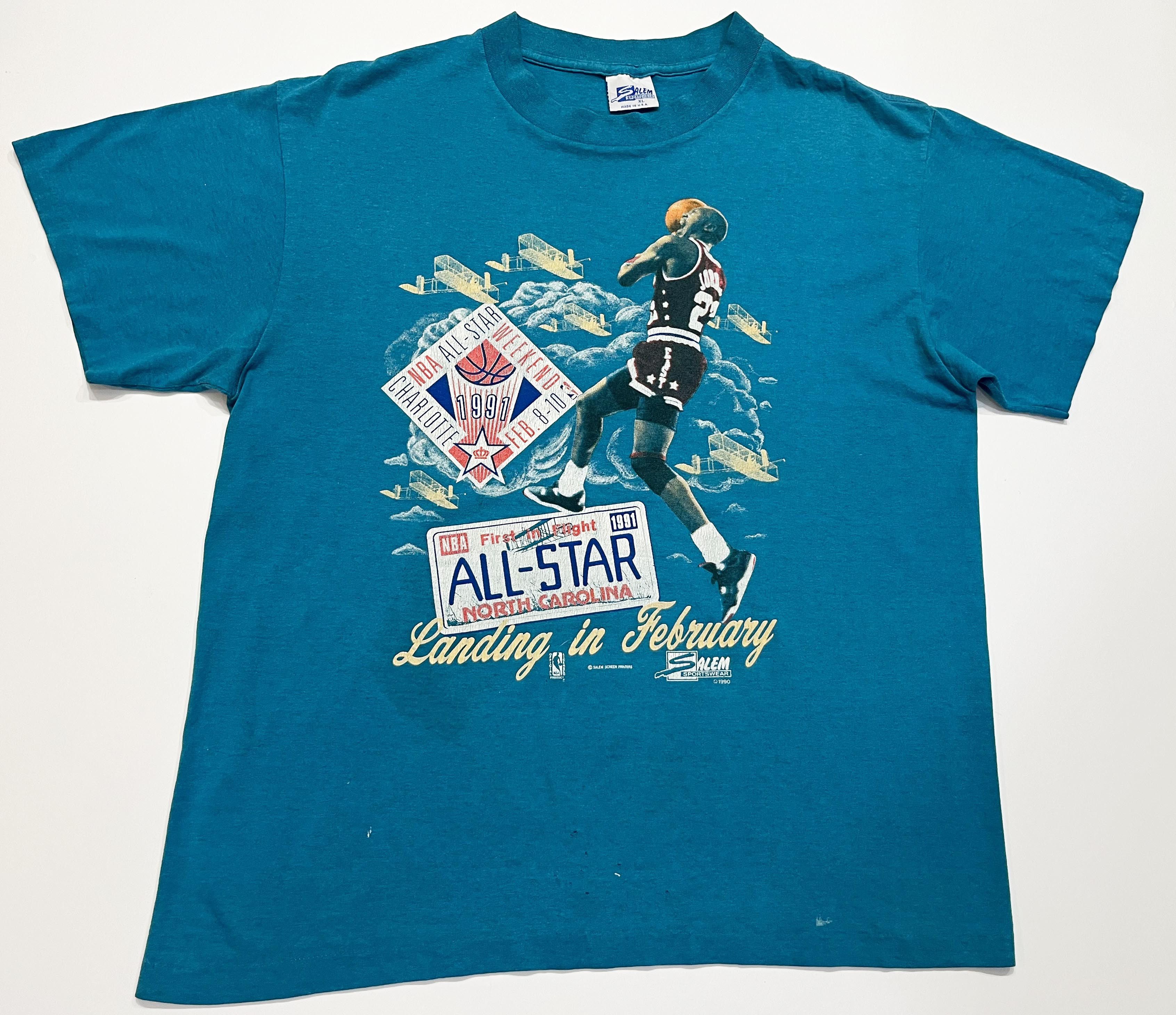 Salem Sportswear Vintage Salem 1991 NBA All Star Michael Jordan T-Shirt Size US XL / EU 56 / 4 - 1 Thumbnail