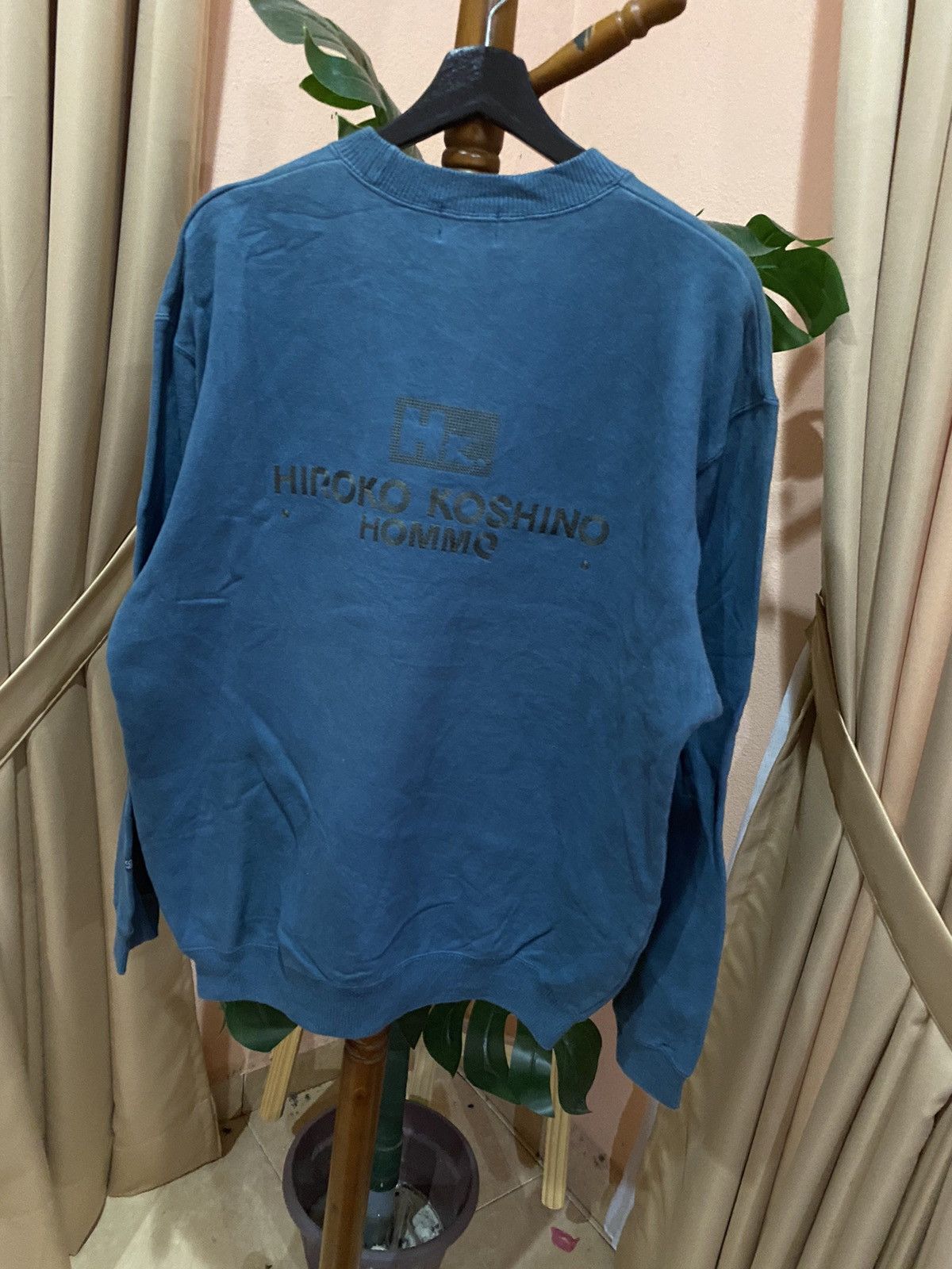 Hiroko Koshino Homme Hiroko Koshino Homme Sweatshirt - Teal Blue, Made in Japan Size US XL / EU 56 / 4 - 7 Thumbnail