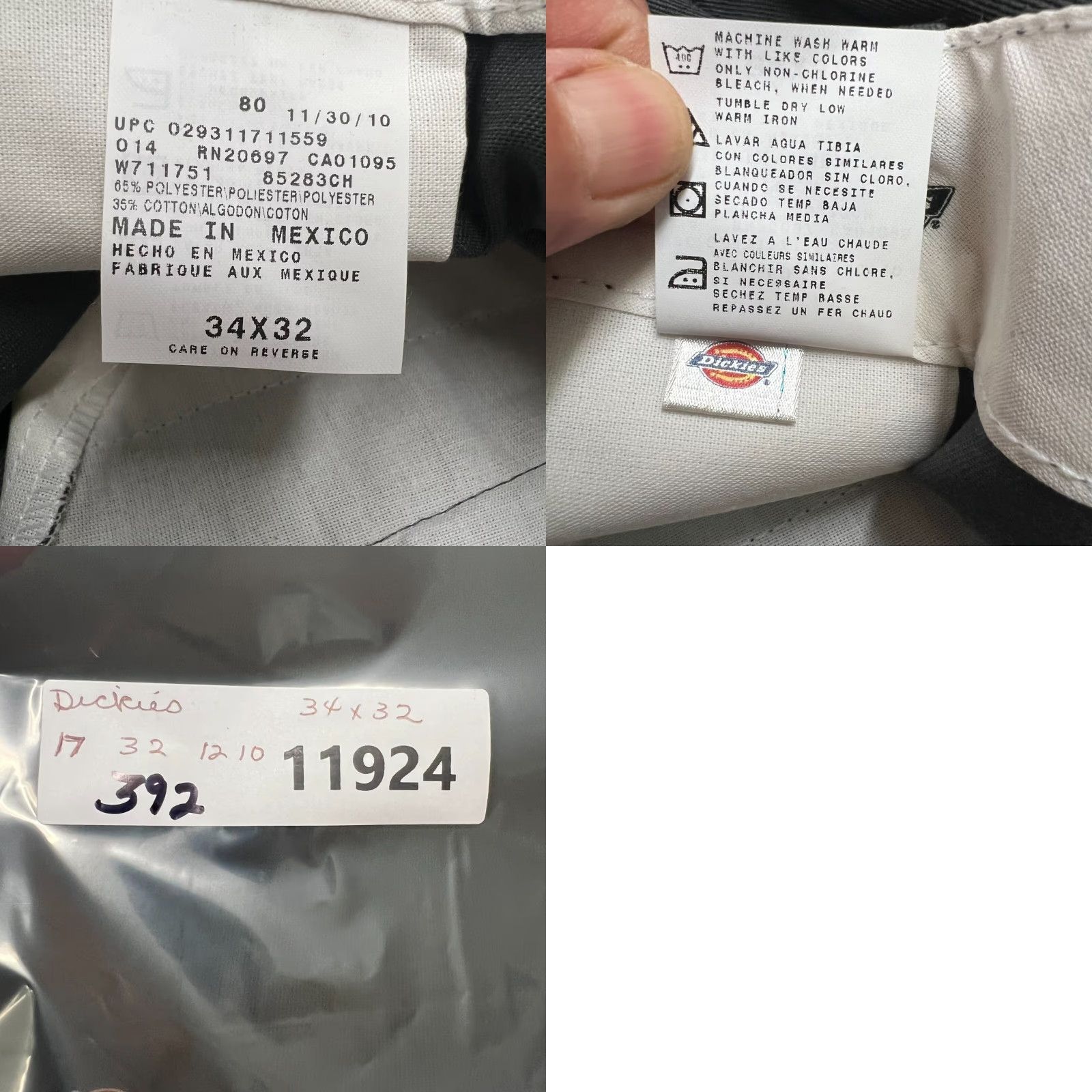 Dickies Dickies Pants 34 x 32 Gray Loose Fit Double Knee Work Stain Resistant Mens Size US 34 / EU 50 - 9 Thumbnail