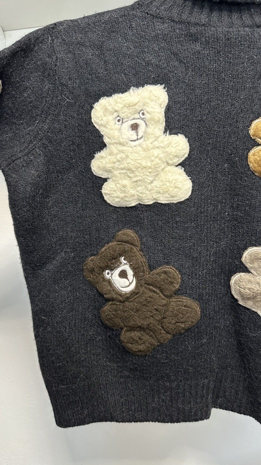 Moschino Archival Moschino Couture 90s Runway Teddy Bear Knit Sweater Size US XS / EU 42 / 0 - 9 Thumbnail
