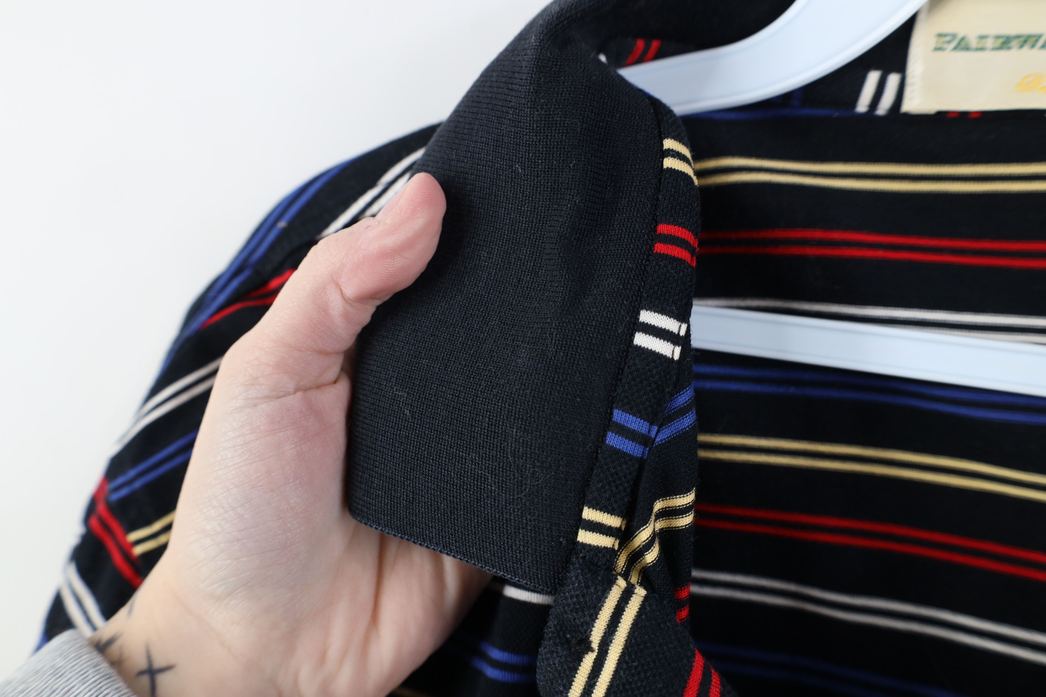 Vintage Vintage 90s Streetwear Striped Knit Collared Golf Polo Shirt Size US XL / EU 56 / 4 - 8 Thumbnail