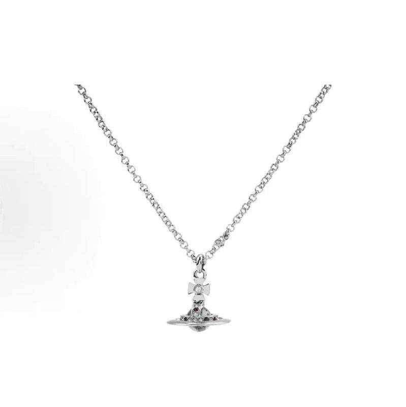 Vivienne Westwood Vivienne Westwood Silver Alloy Logo Necklace 0089 Size ONE SIZE - 1 Thumbnail