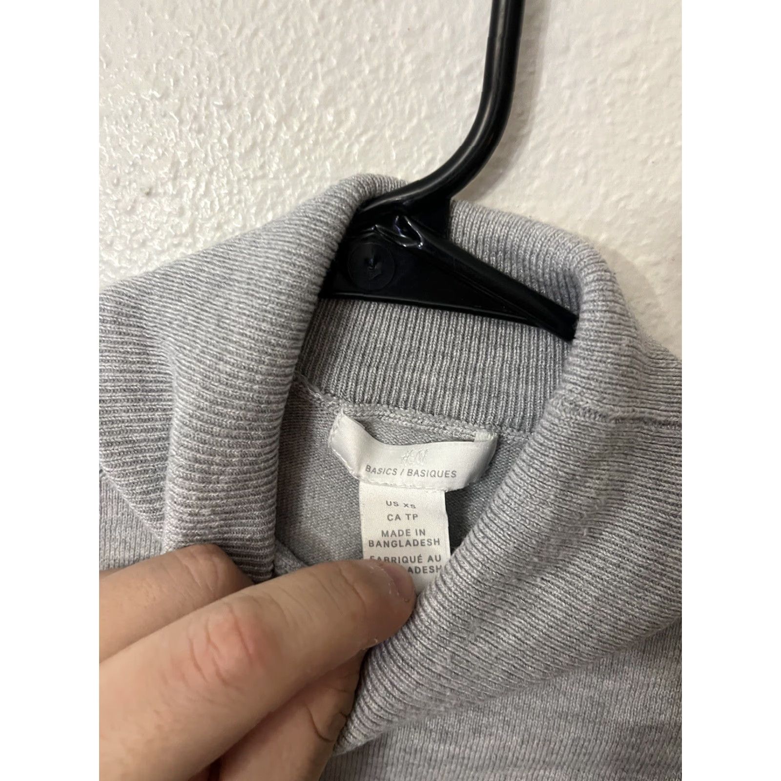 H&M VINTAGE H&M Women's Sweater Pullover Long Sleeve Turtleneck Gray Classic XS Size XS / US 0-2 / IT 36-38 - 3 Thumbnail