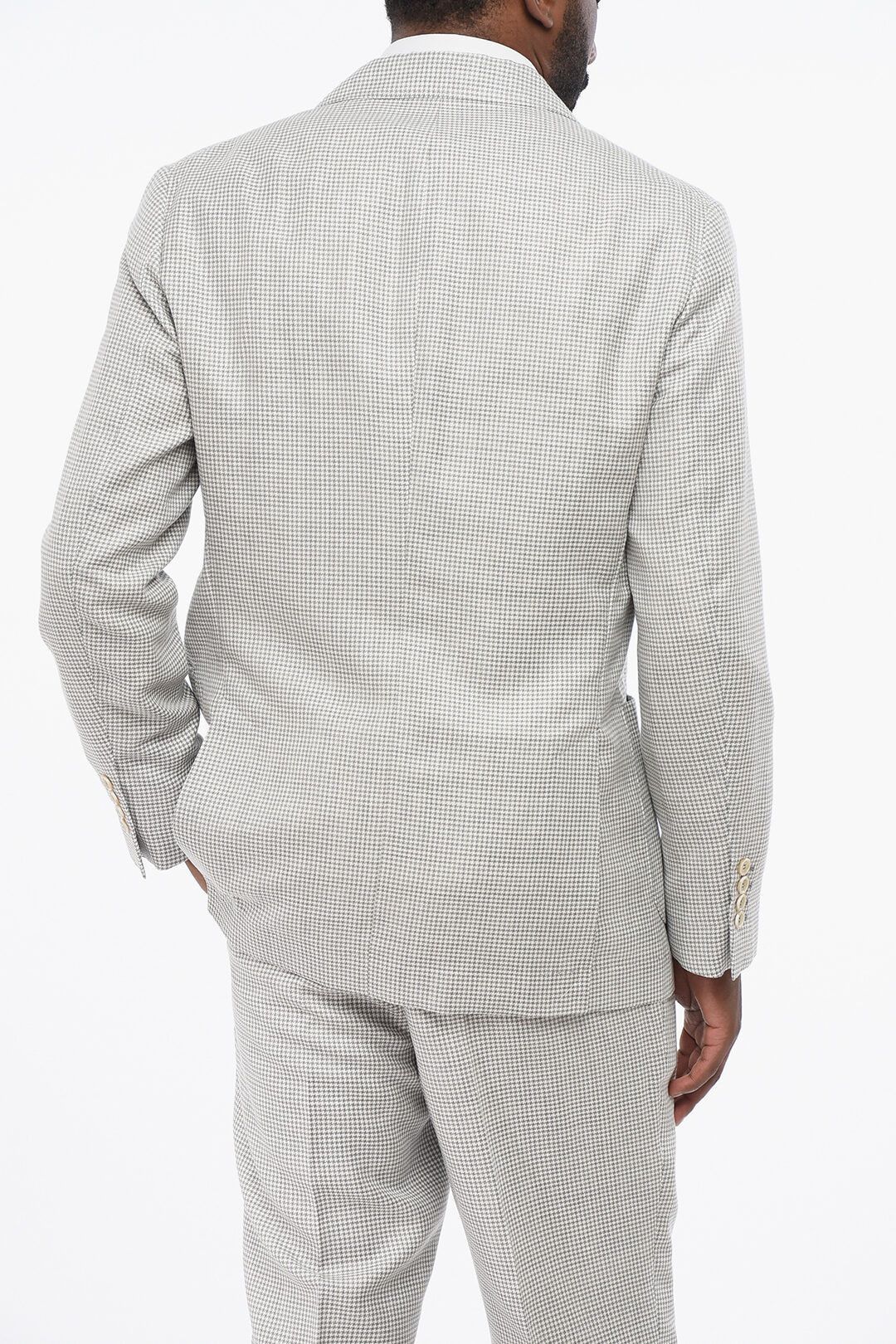 Brunello Cucinelli og1mm0725 Double-breasted Wool Blend Suit in Grey Size US L / EU 52-54 / 3 - 5 Thumbnail