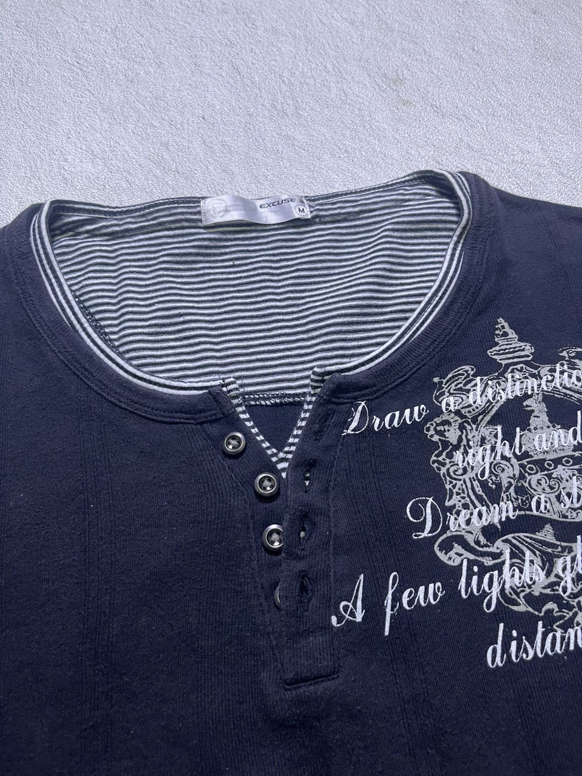 Japanese Brand Y2K EXCUSE long sleeve tshirt Size US M / EU 48-50 / 2 - 5 Thumbnail