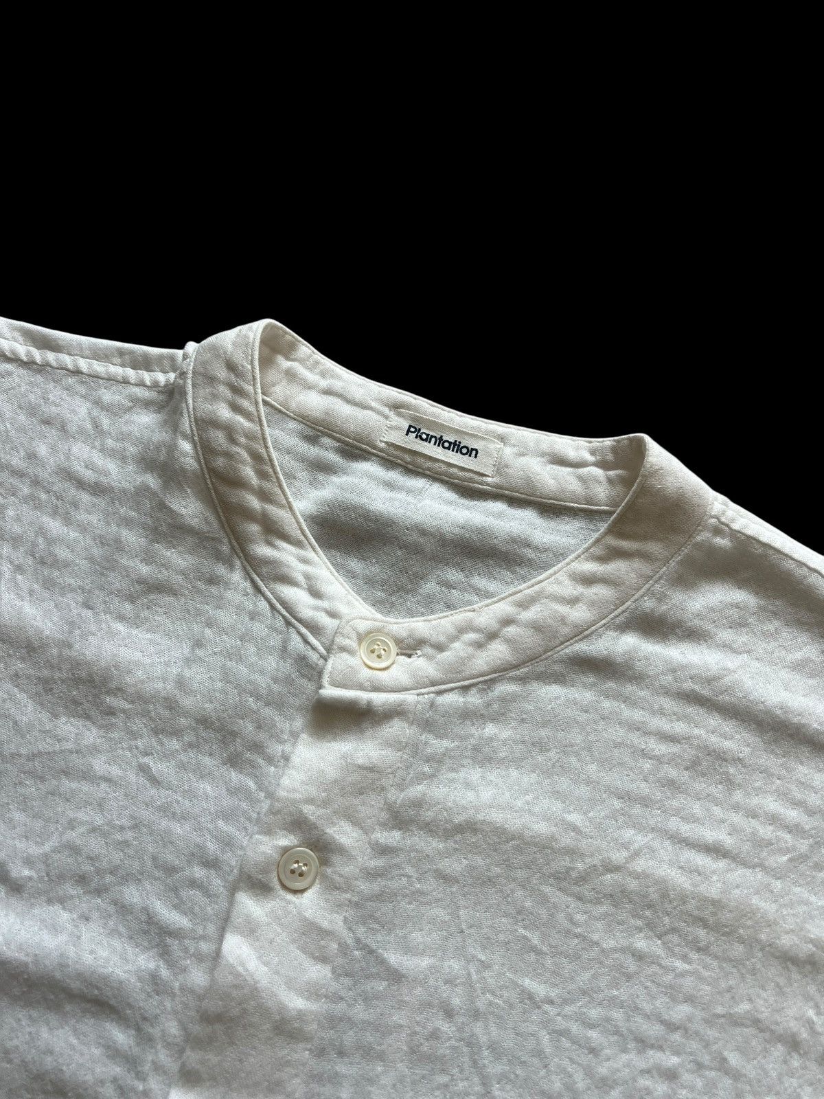 Issey Miyake 90s Issey Miyake Plantation Oversized Mandarin Collar Shirt Size US L / EU 52-54 / 3 - 4 Thumbnail