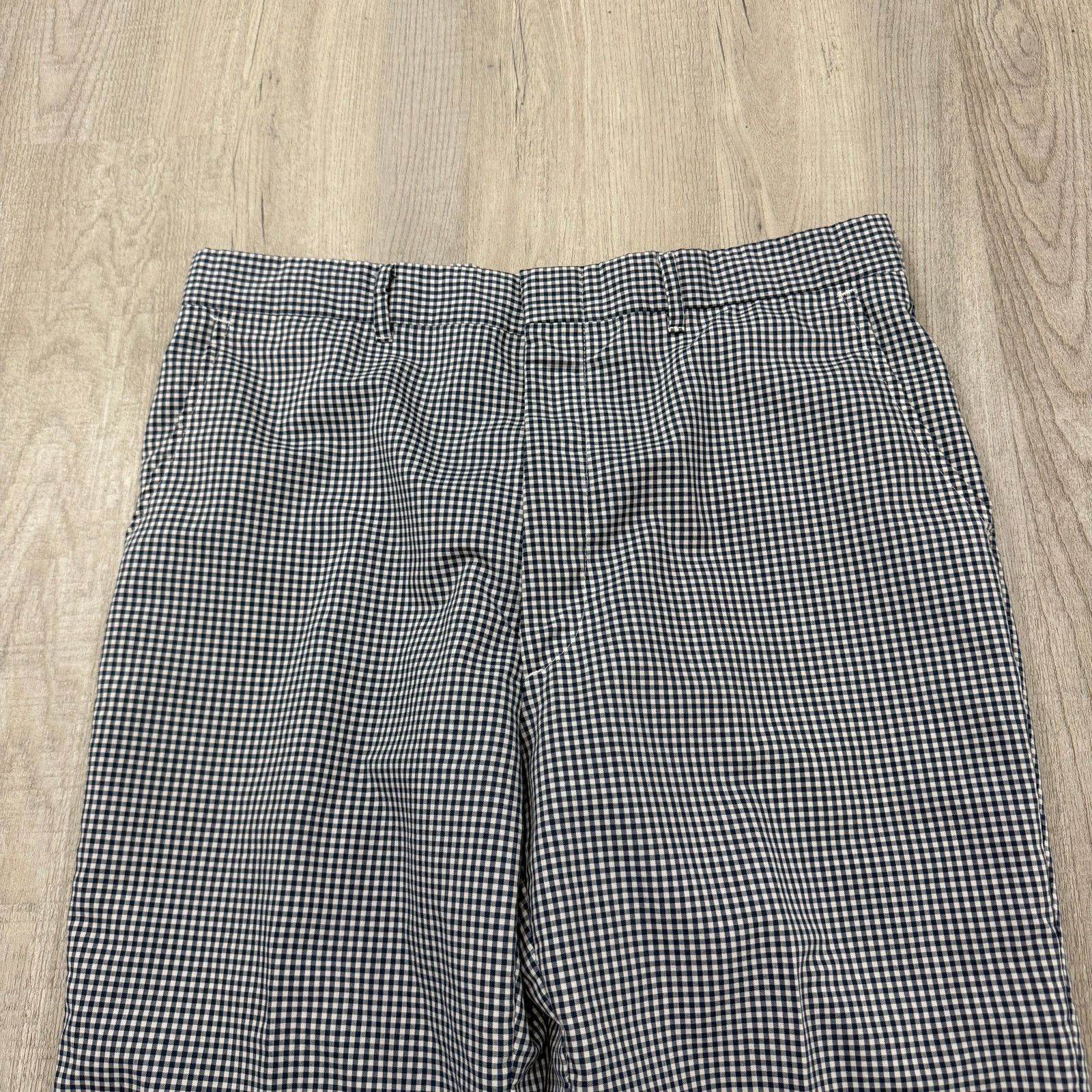Vintage Vintage Gingham Plaid Pants Men's 34 (Fits 34x31) Blue White Size US 34 / EU 50 - 2 Thumbnail