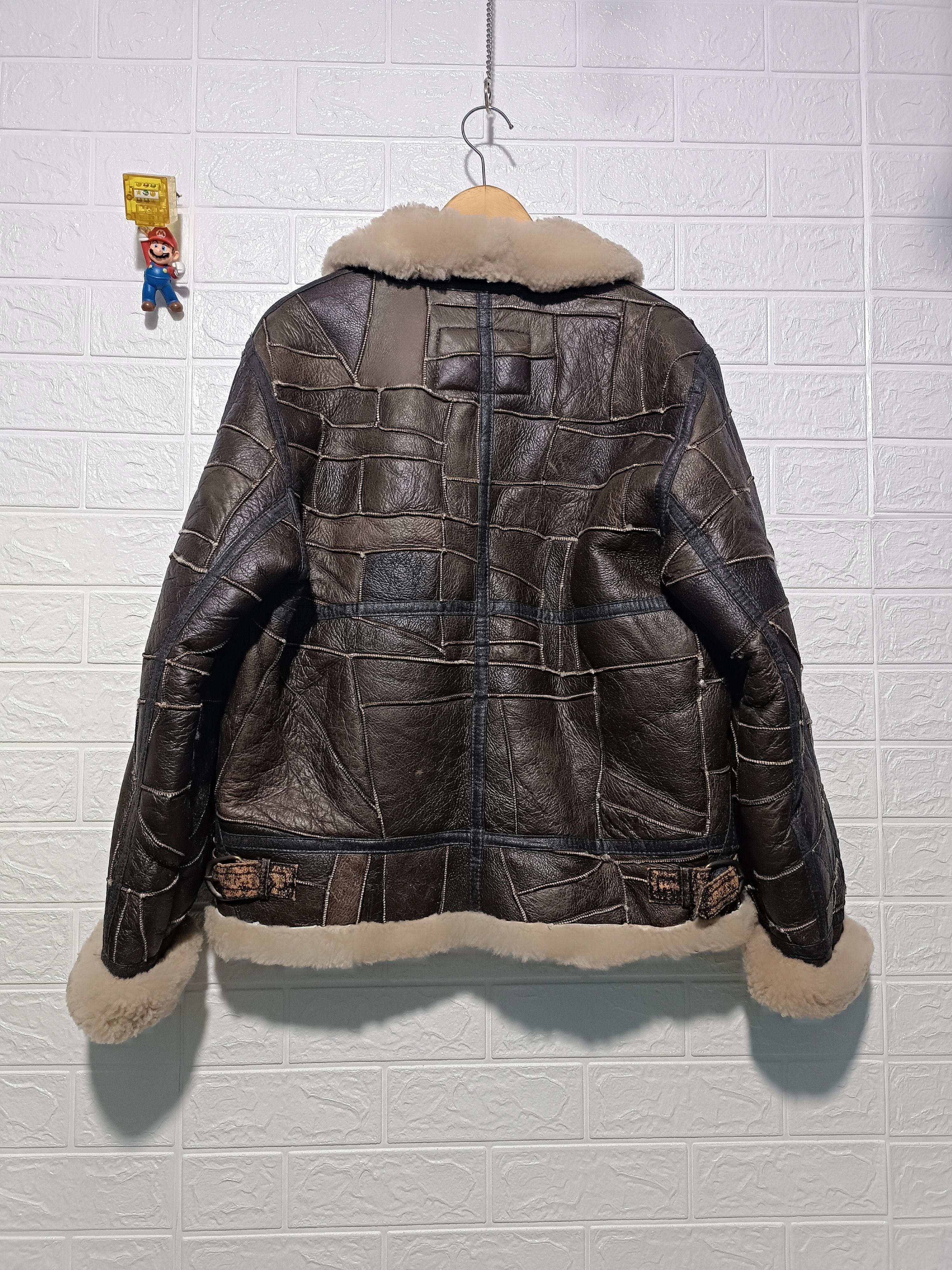 Vintage Real Mounton Crust B-3 B3 Flight Jacket Sheepskin Patchwork Size US M / EU 48-50 / 2 - 6 Thumbnail
