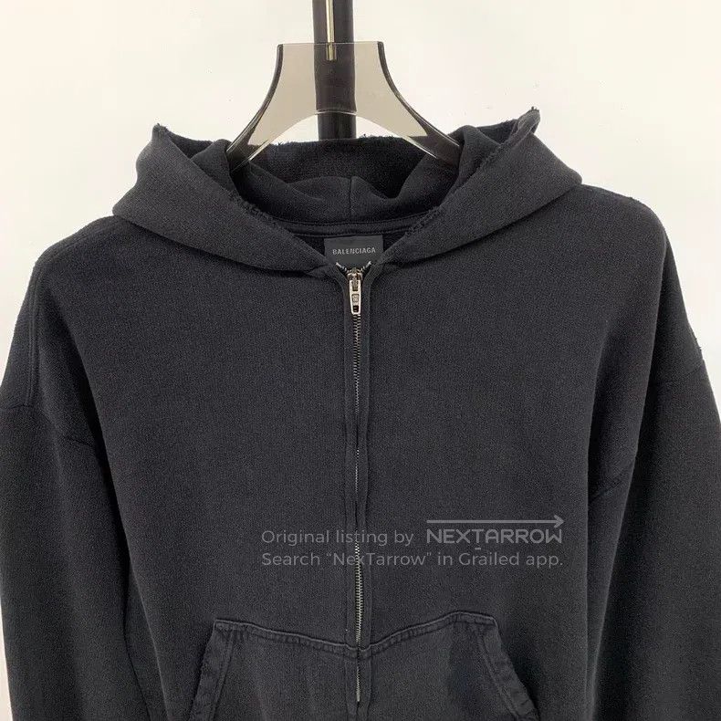Balenciaga Balenciaga Solid color hooded zip-up long-sleeve sweatshir Size S / US 4 / IT 40 - 3 Thumbnail
