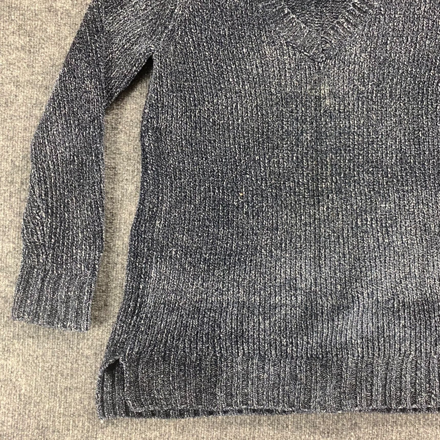 Orvis Orvis Womens Medium Blue Chenille Velvet Soft Pullover Knit V Neck Sweater Size M / US 6-8 / IT 42-44 - 6 Thumbnail