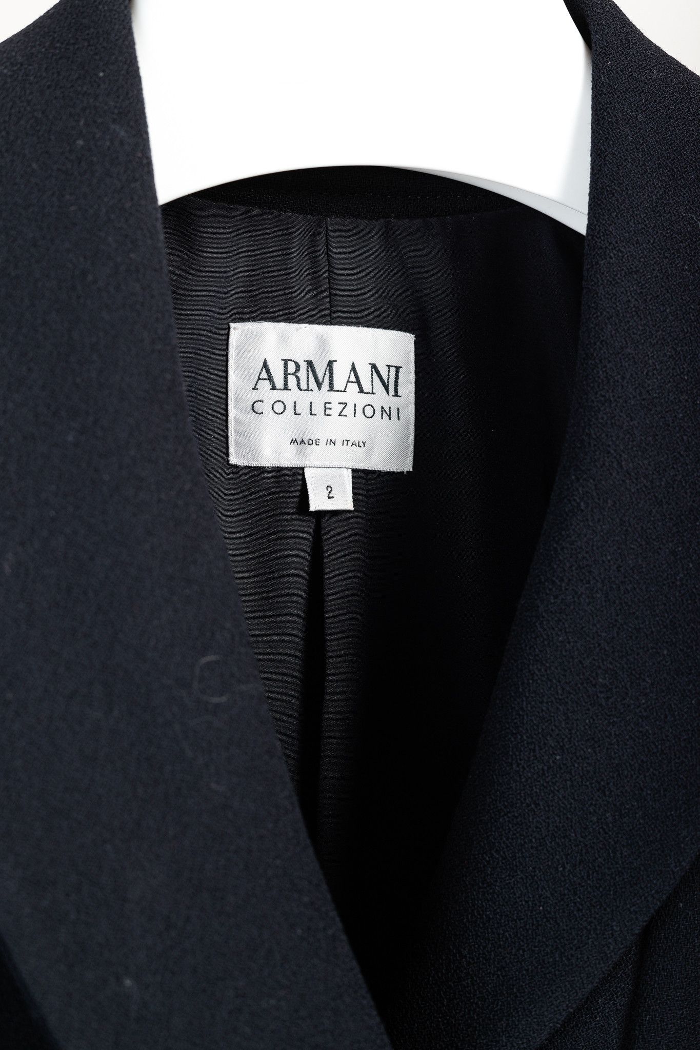 Armani Collezioni Armani Collezioni Minimalist Shawl Collar Wool Blazer Size S / US 4 / IT 40 - 4 Thumbnail