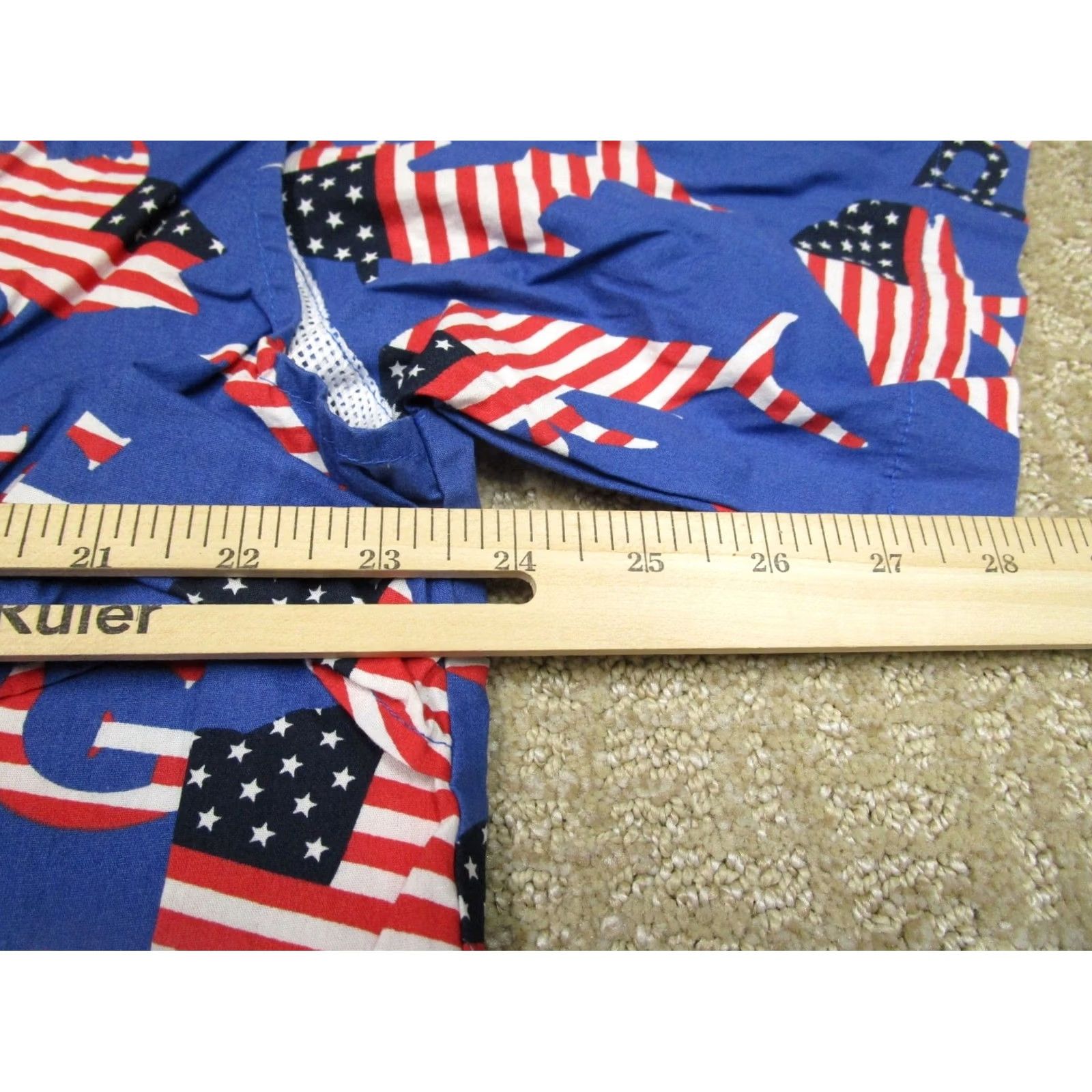 Vintage Columbia Shirt Men XL Blue Geometric Short Sleeve USA Flag Patriotic Fish Vented Size US XL / EU 56 / 4 - 5 Thumbnail