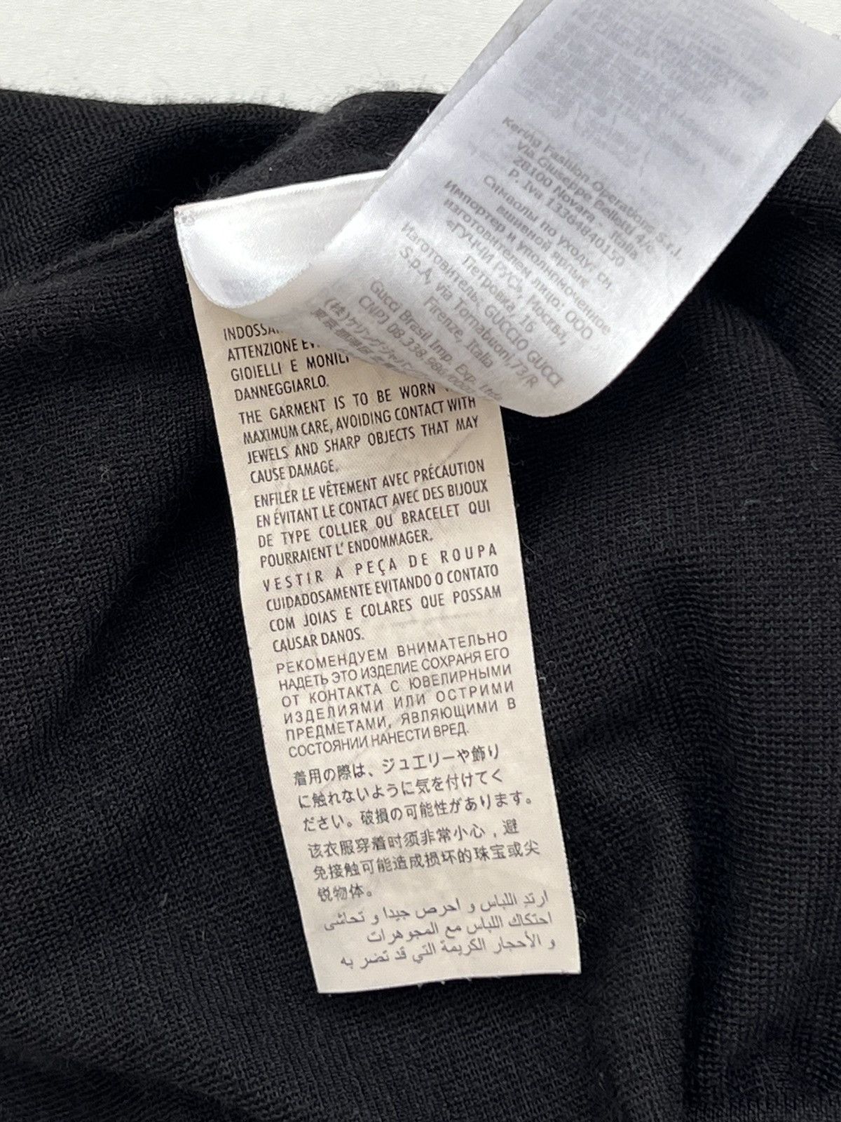 Gucci Gucci Cashmere/Silk Black U Neck Top Size S / US 4 / IT 40 - 16 Thumbnail