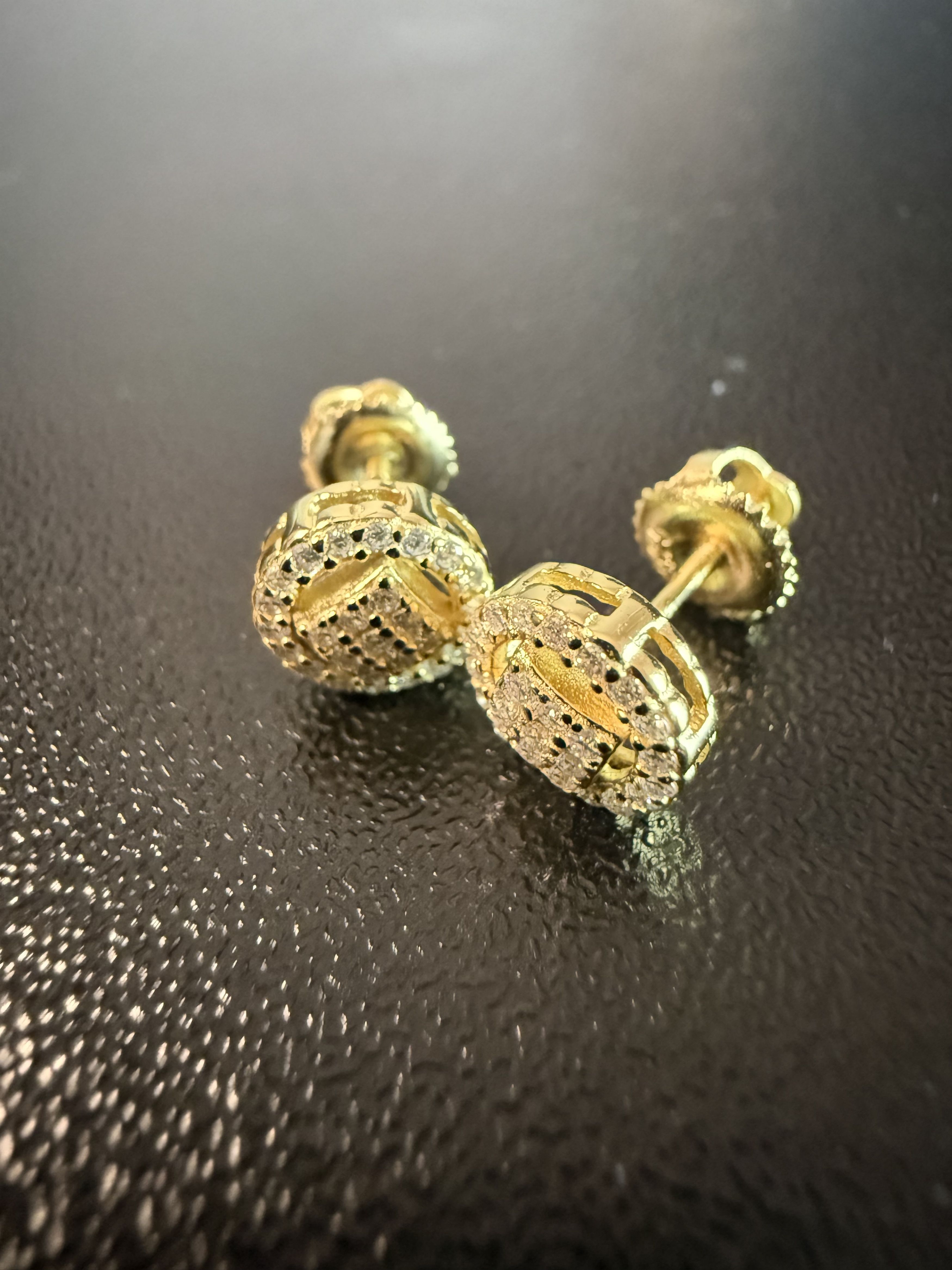 Other Square Cluster Center Moissanite Gold Plated 925s earrings Size ONE SIZE - 5 Thumbnail