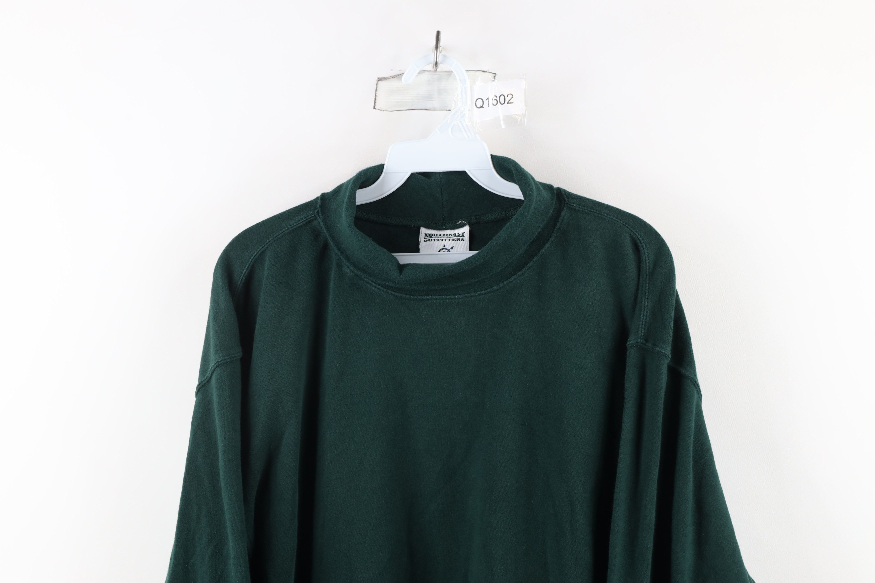 Vintage Vintage 90s Streetwear Heavyweight Turtleneck T-Shirt Green Size US XL / EU 56 / 4 - 2 Thumbnail