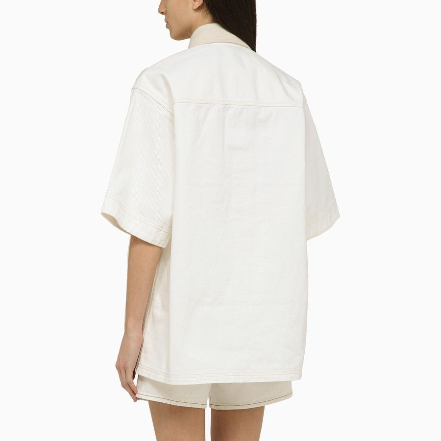 Stella McCartney o1d2blof1024 Denim Shirt in White / Ecru Size XS / US 0-2 / IT 36-38 - 2 Thumbnail