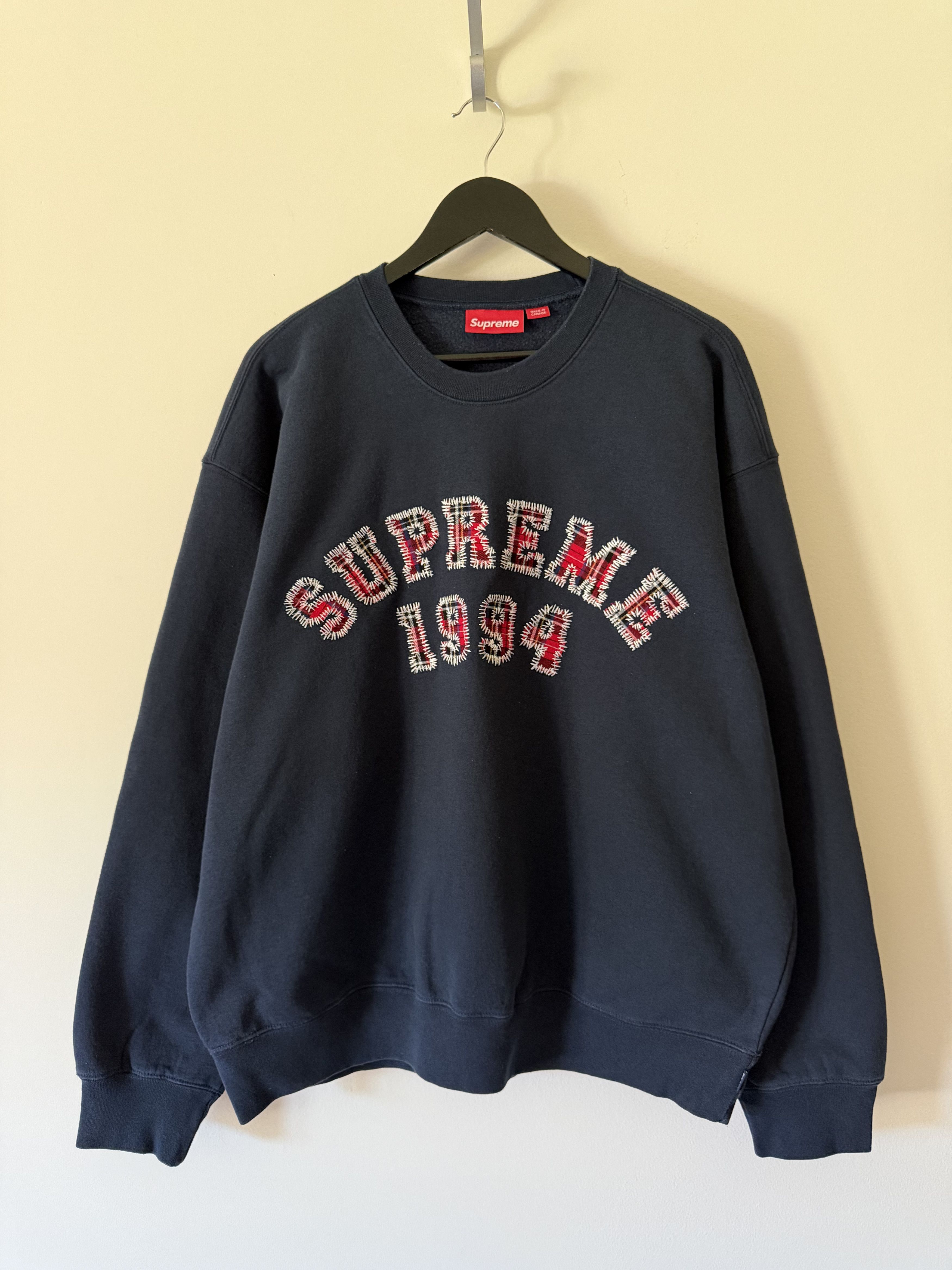 Supreme Supreme Arch Logo Hoodie Plaid | Grailed