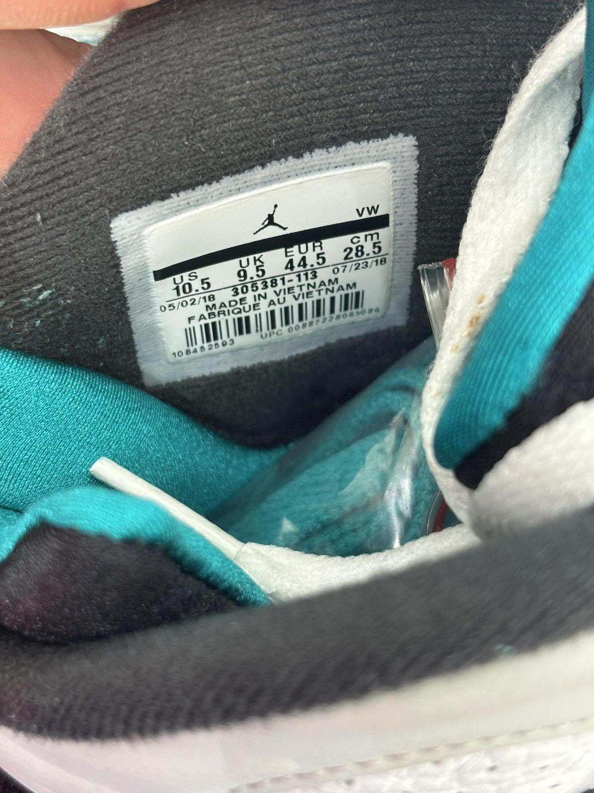 Jordan Brand × Nike Air Jordan 8 South Beach Sz. 10.5 (2018) Size US 10.5 / EU 43-44 - 9 Thumbnail