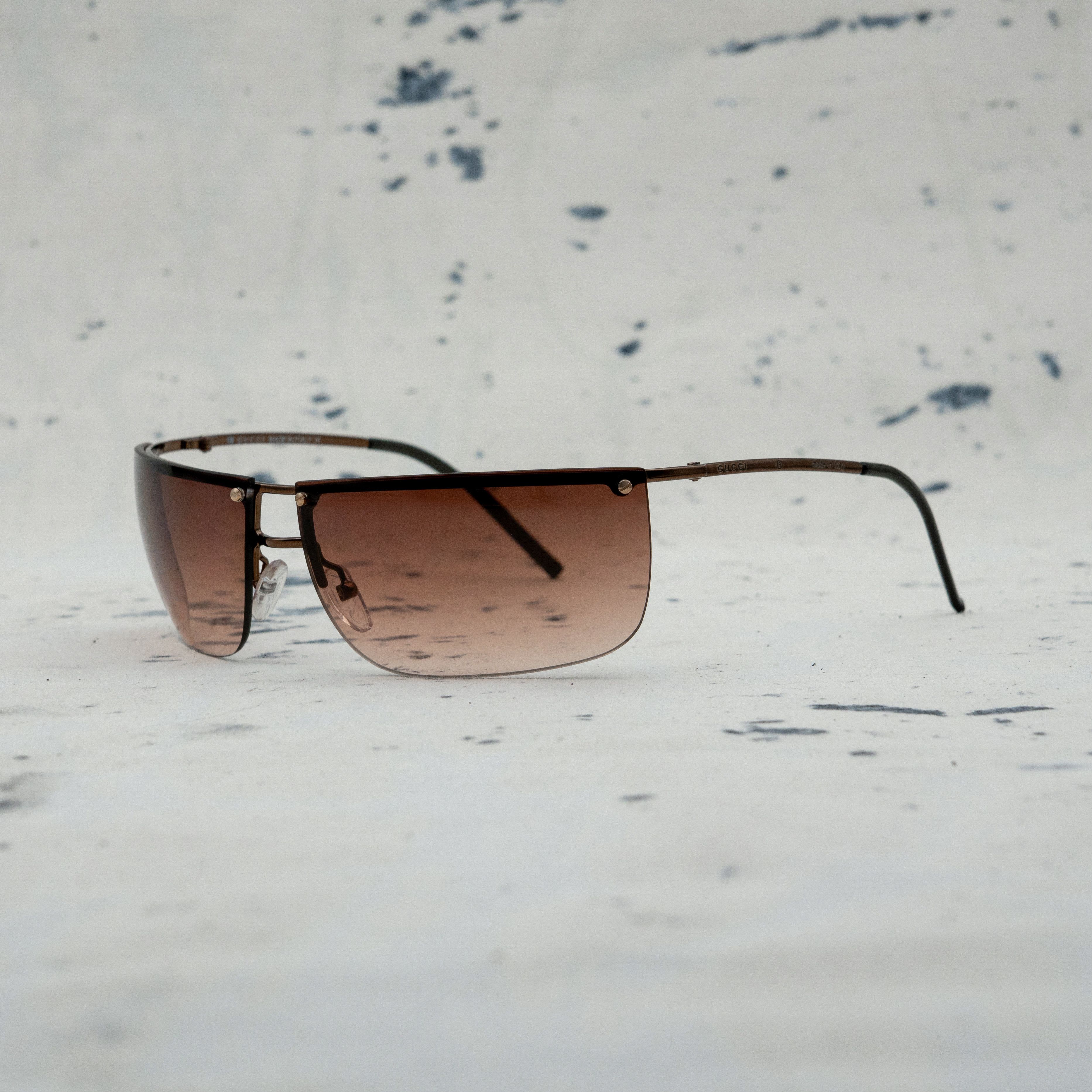 Gucci GUCCI Rimless Dark Mens Sunglasses GG Logo 1794/S Y2K | Grailed
