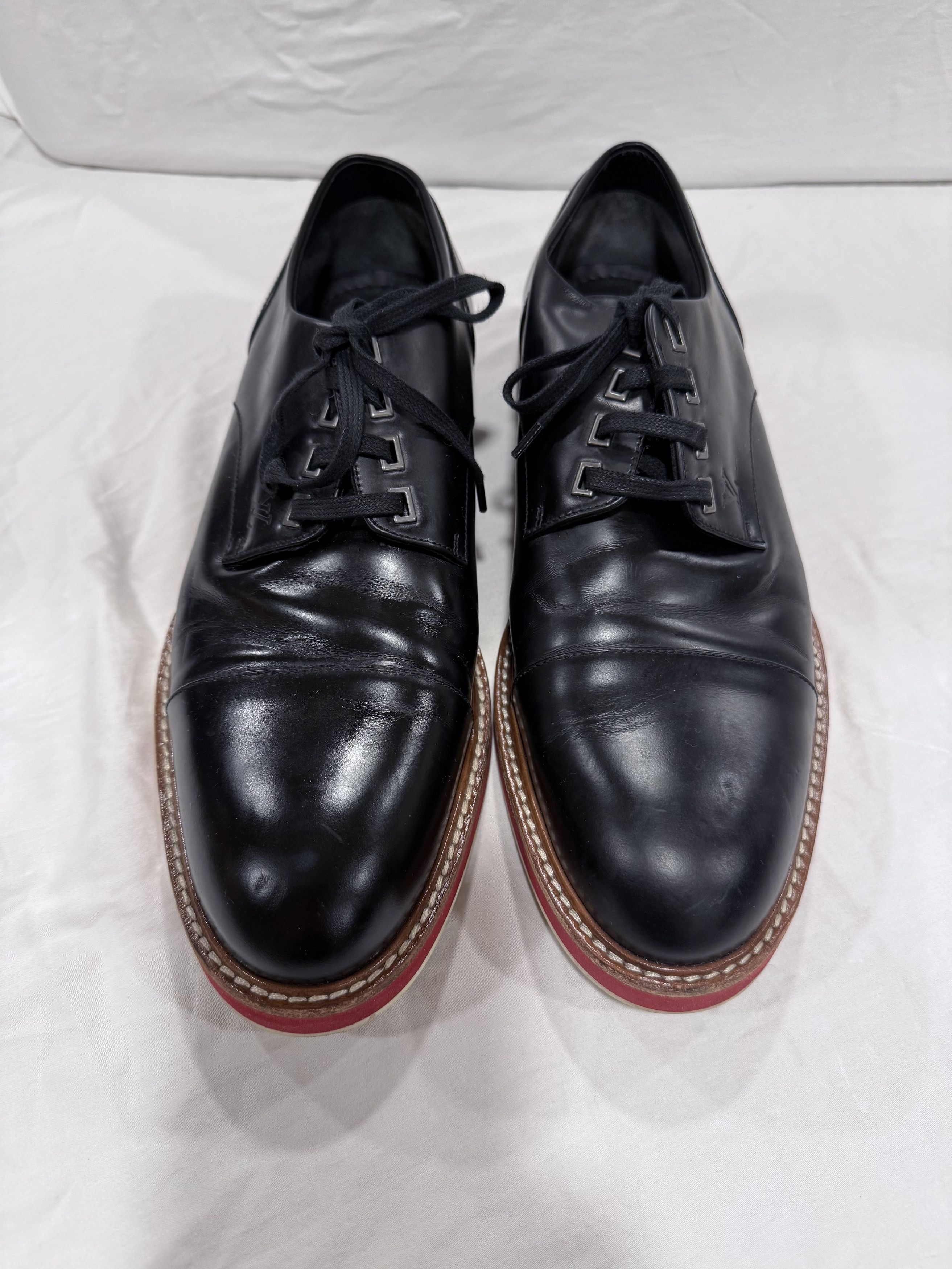 Louis Vuitton LOUIS VUITTON BROGUES LACE UP MENS DRESS SHOES SWORD BLACK Size US 10 / EU 43 - 3 Thumbnail