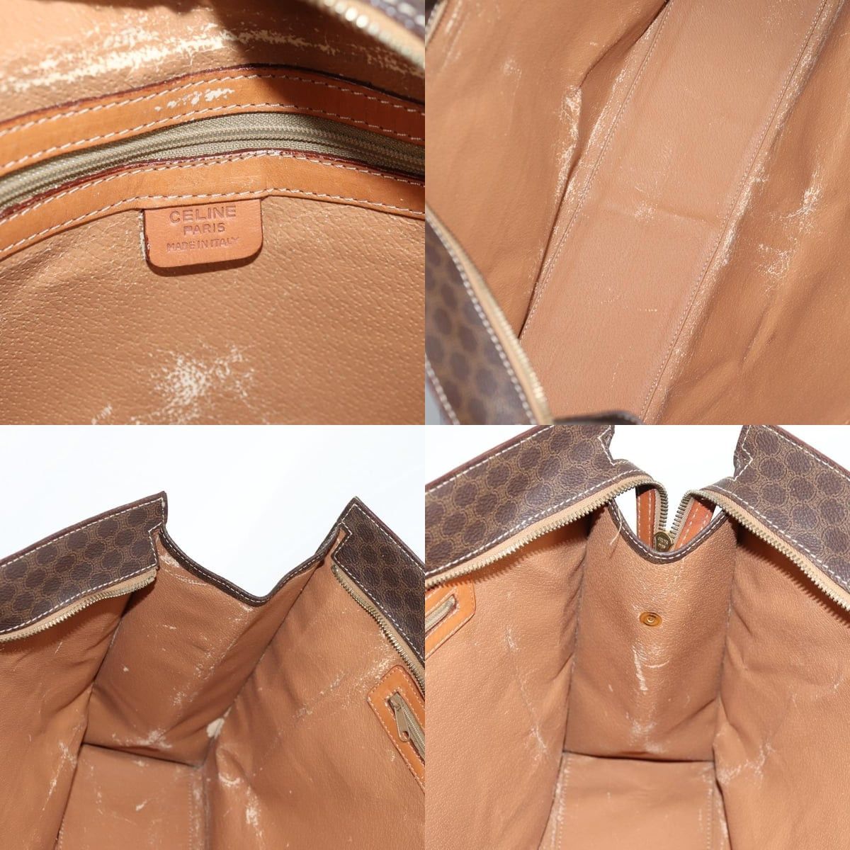 Celine CELINE Macadam Canvas Tote Bag Pvc Leather Brown Gold Size ONE SIZE - 12 Thumbnail