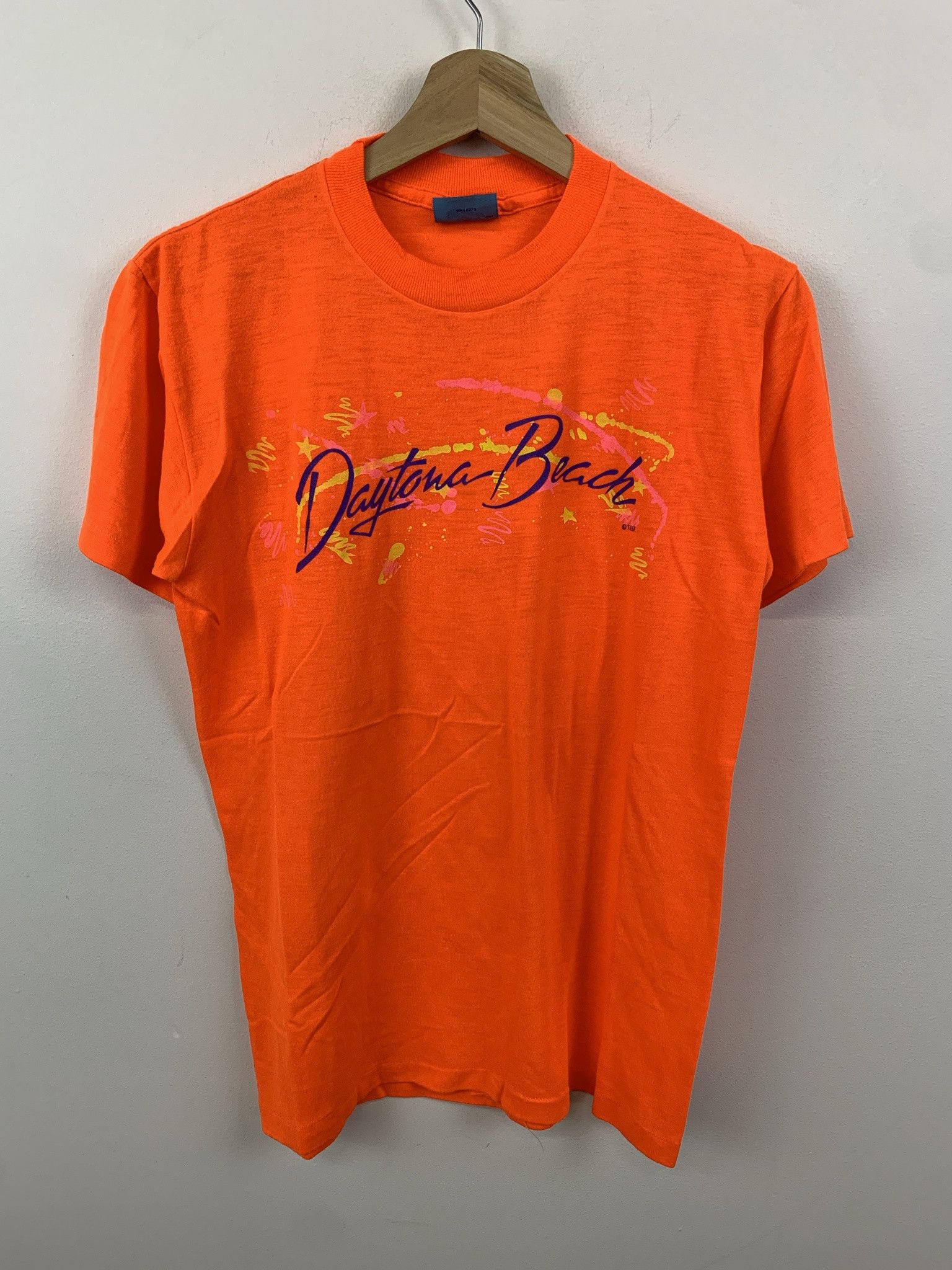 Vintage Vintage 1980s Daytona Beach Single Stitch Orange Tee Size S Size US S / EU 44-46 / 1 - 1 Thumbnail