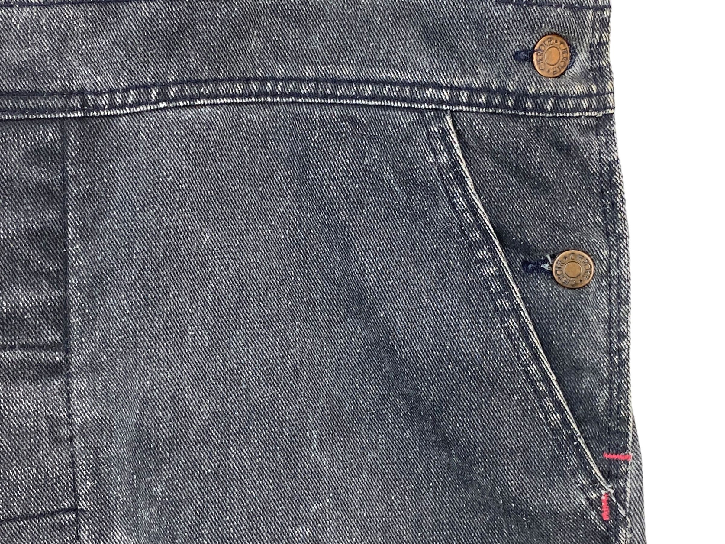 Cherokee × Vintage Cherokee Carpenter Bib Overalls Black Light Wash Jeans Size US 39 - 12 Thumbnail