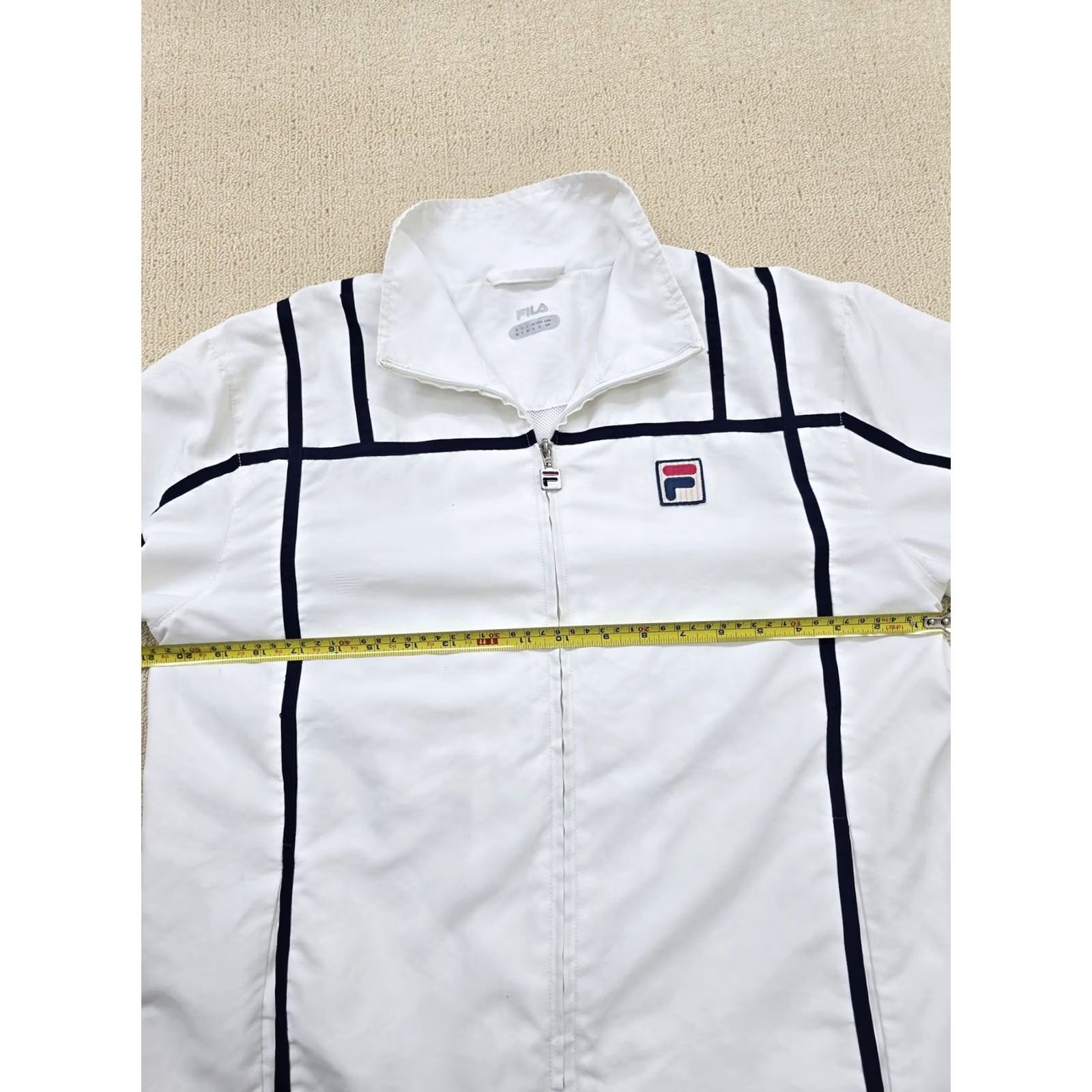 Fila Fila White Striped Track Jacket S Unisex Activewear Polyester Size US S / EU 44-46 / 1 - 6 Thumbnail
