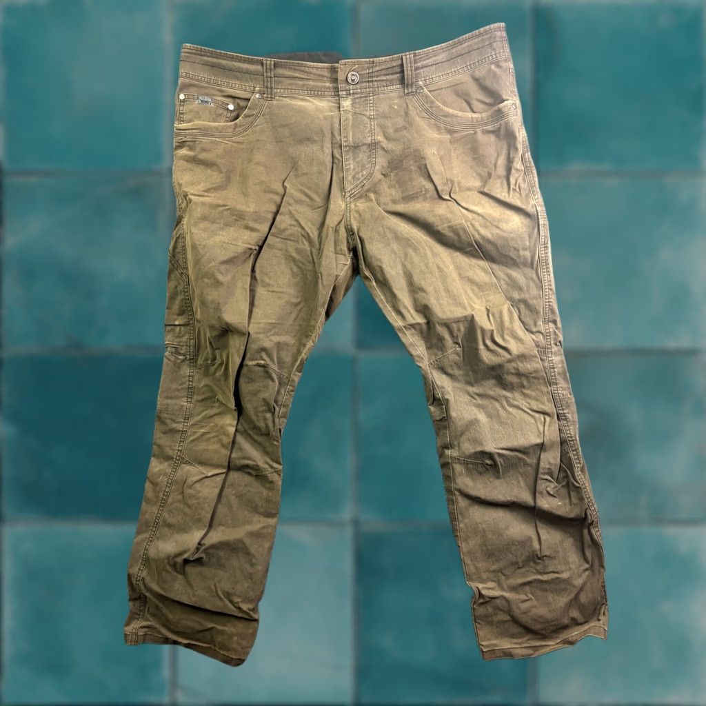 Vintage KUHL Rydr Pants Mens 40x30 Brown Vintage Patina Canvas Workwear Carpenter 5-Pocket Regular Mens/Boys Size US 40 / EU 56 - 1 Thumbnail