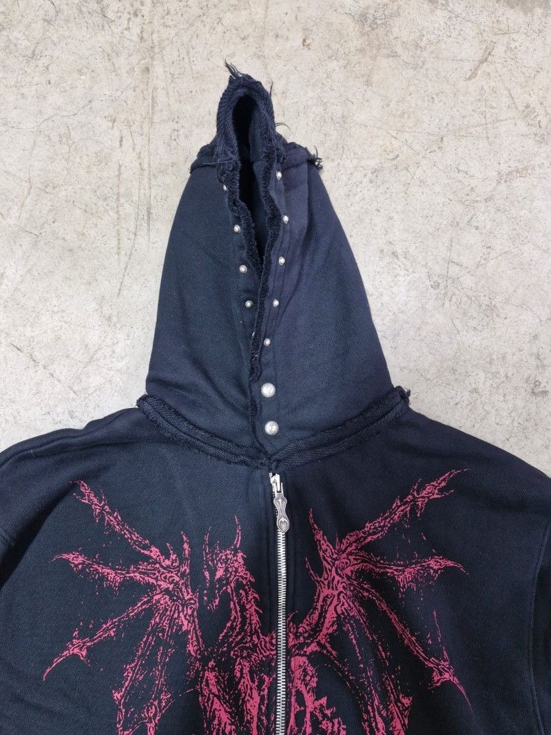 THUG CLUB DRAGON STUD ZIP-UP HOODIE パーカー THUG CLUB Dragon Stud Zip-Up Hoodie in Black for Men | Lyst