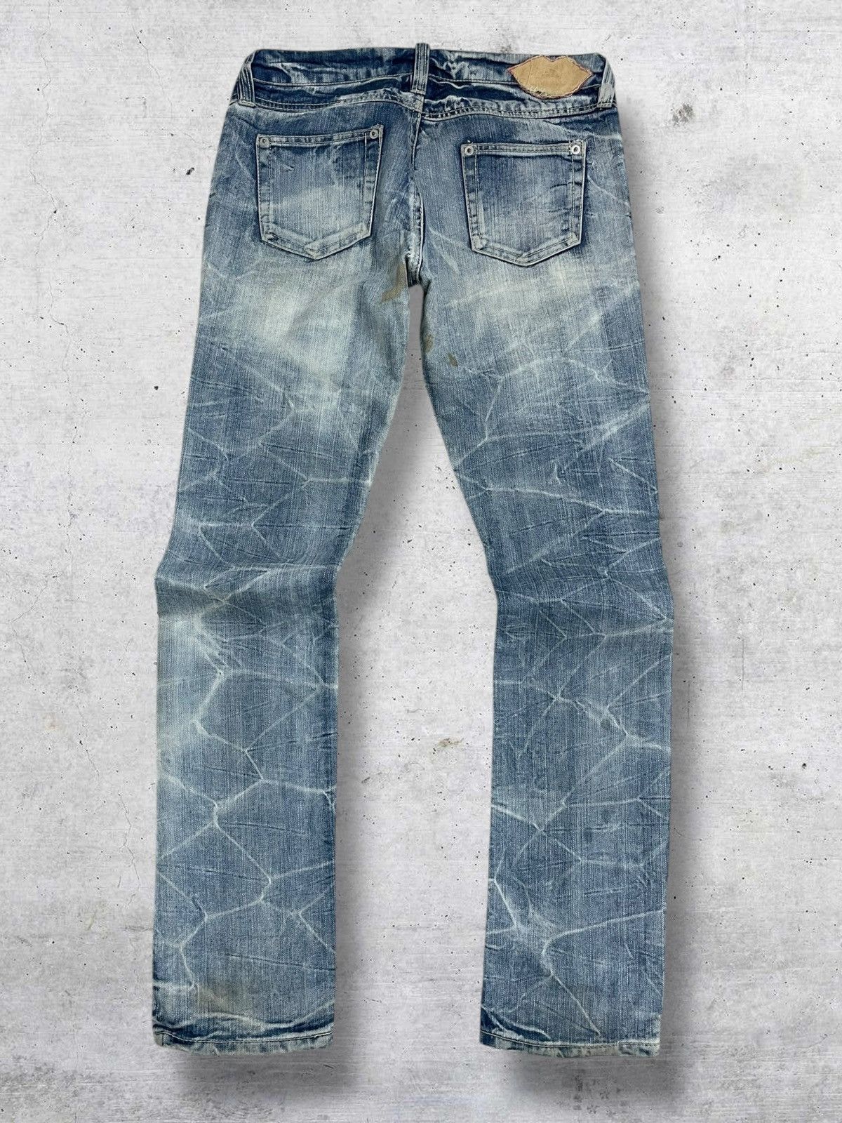 Hysteric Glamour VINTAGE JAPAN SKULL RIPPED DISTRESS PUNK CHUXXX 90S DENIM Size US 28 / EU 44 - 9 Thumbnail