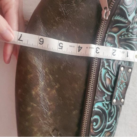 Patricia Nash Patricia Nash Deep Mossy Green & Tooled Turquoise Etching Zi Size ONE SIZE - 11 Thumbnail