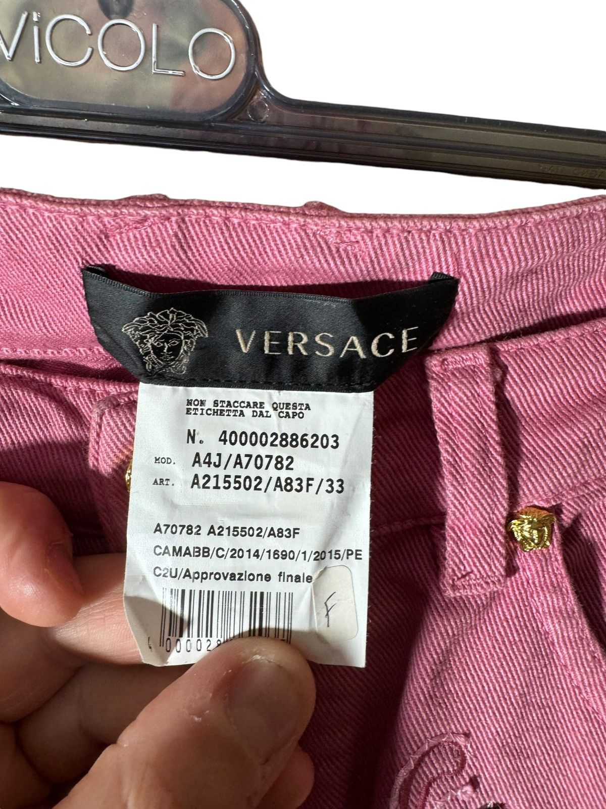 Versace Versace denim pants with beads and embroidery Size US 33 - 9 Thumbnail