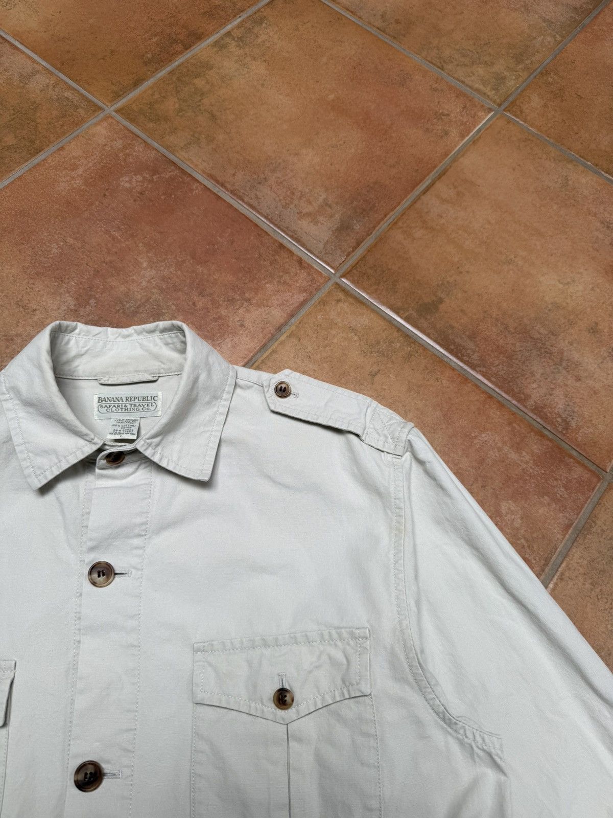 Banana Republic Vintage Banana Republic Canvas Safari Jacket Size US L / EU 52-54 / 3 - 7 Thumbnail