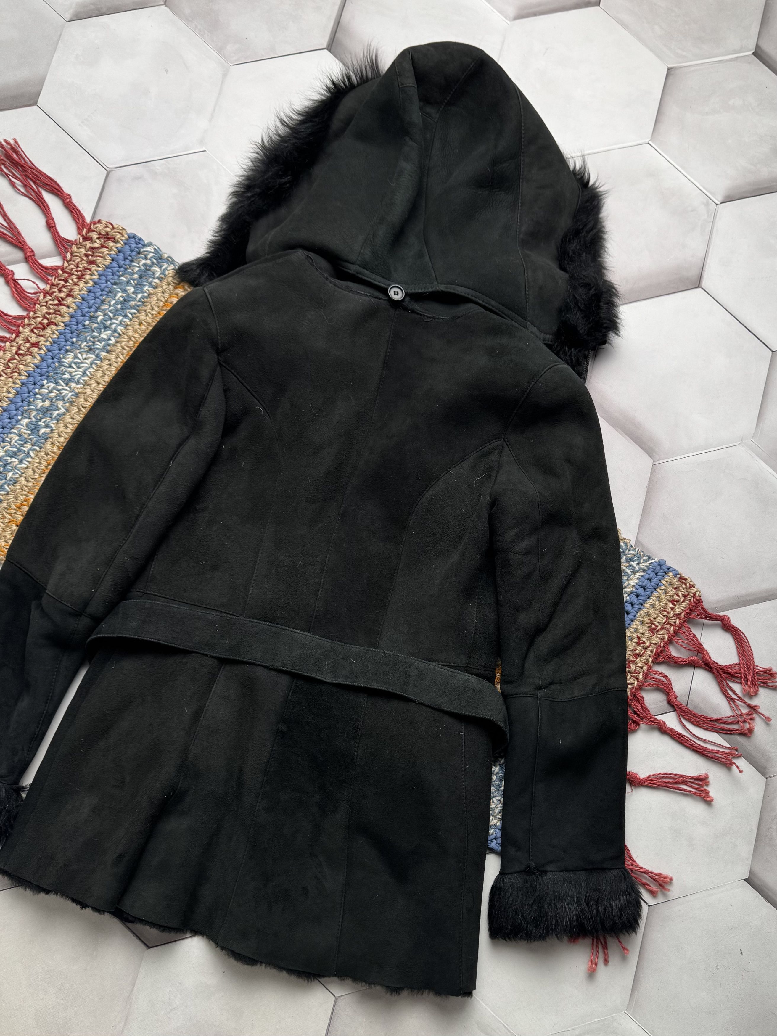 Japanese Brand Vintage Real Sheepskin Hooded Coat (E4) Size XS / US 0-2 / IT 36-38 - 9 Thumbnail