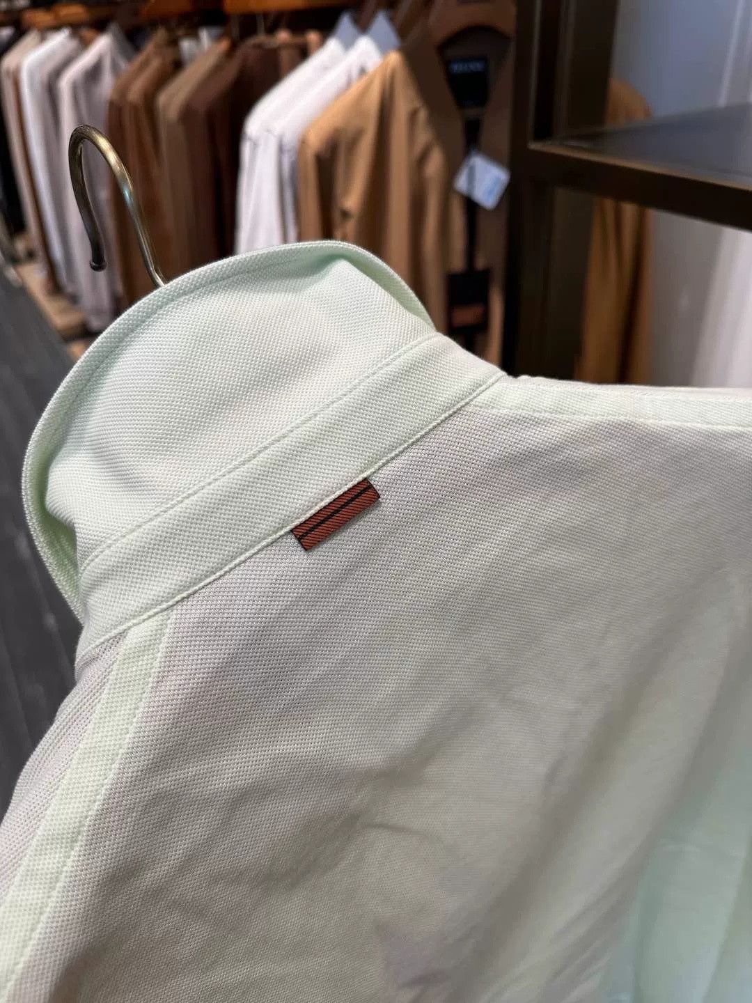 Ermenegildo Zegna Zegna Men's Light Green Polo Size US M / EU 48-50 / 2 - 6 Thumbnail