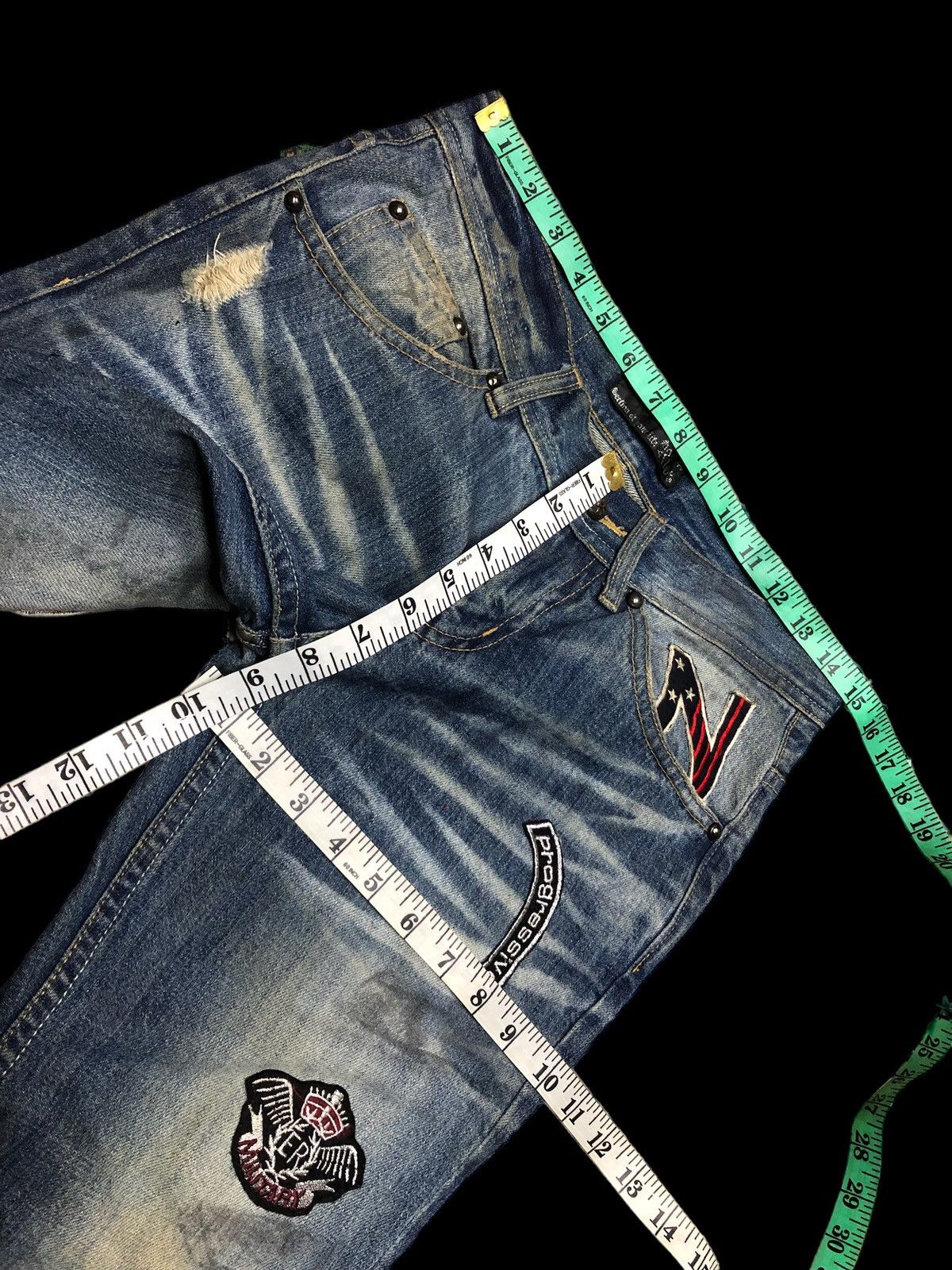 If Six Was Nine FLARED‼️‼️RIOT WASHED BLUE DENIM Size US 30 / EU 46 - 10 Thumbnail