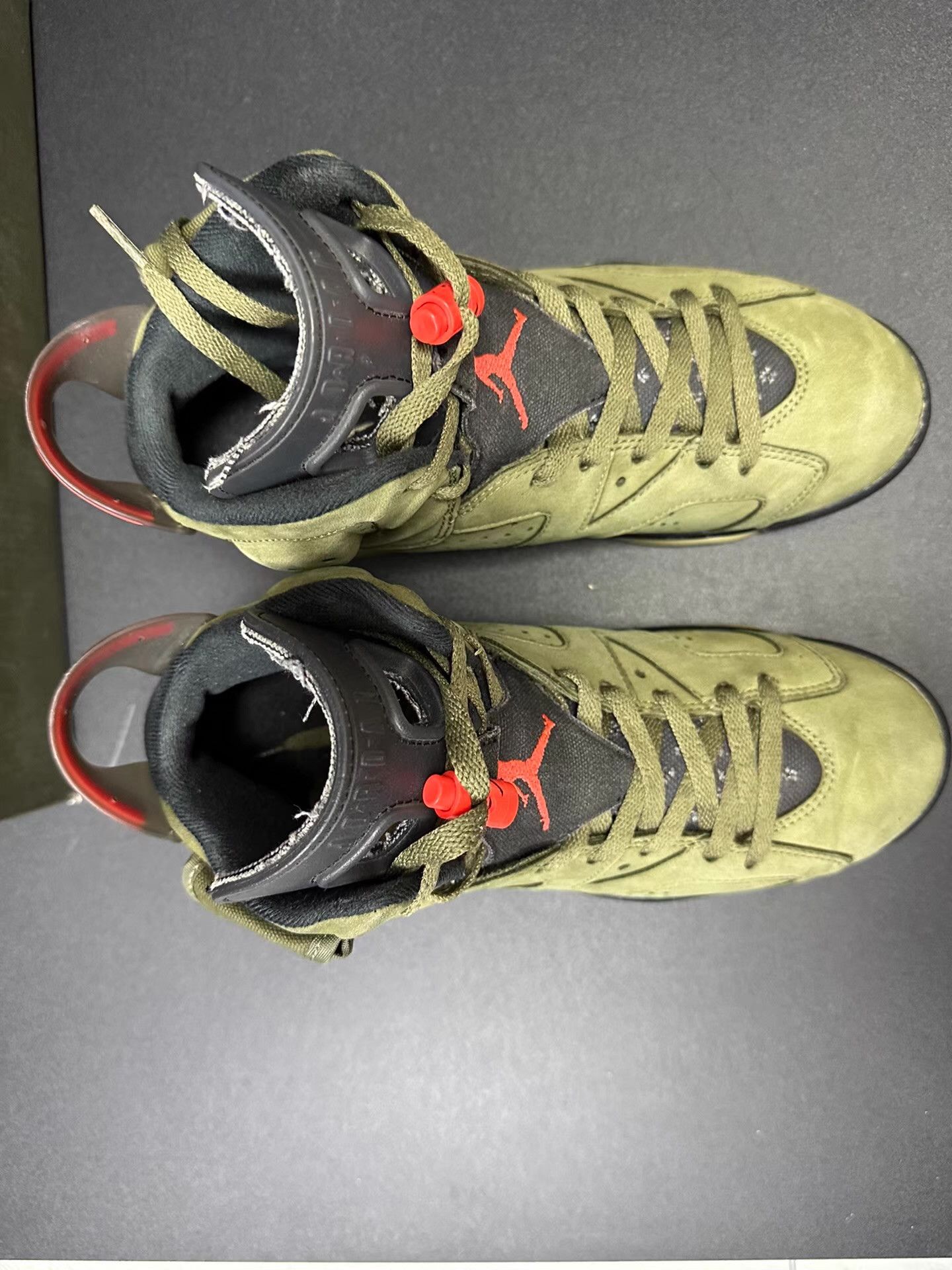 Nike Air Jordan 4 Retro x Travis Scott Olive Ｑ20 Size US 8 / EU 41 - 4 Thumbnail