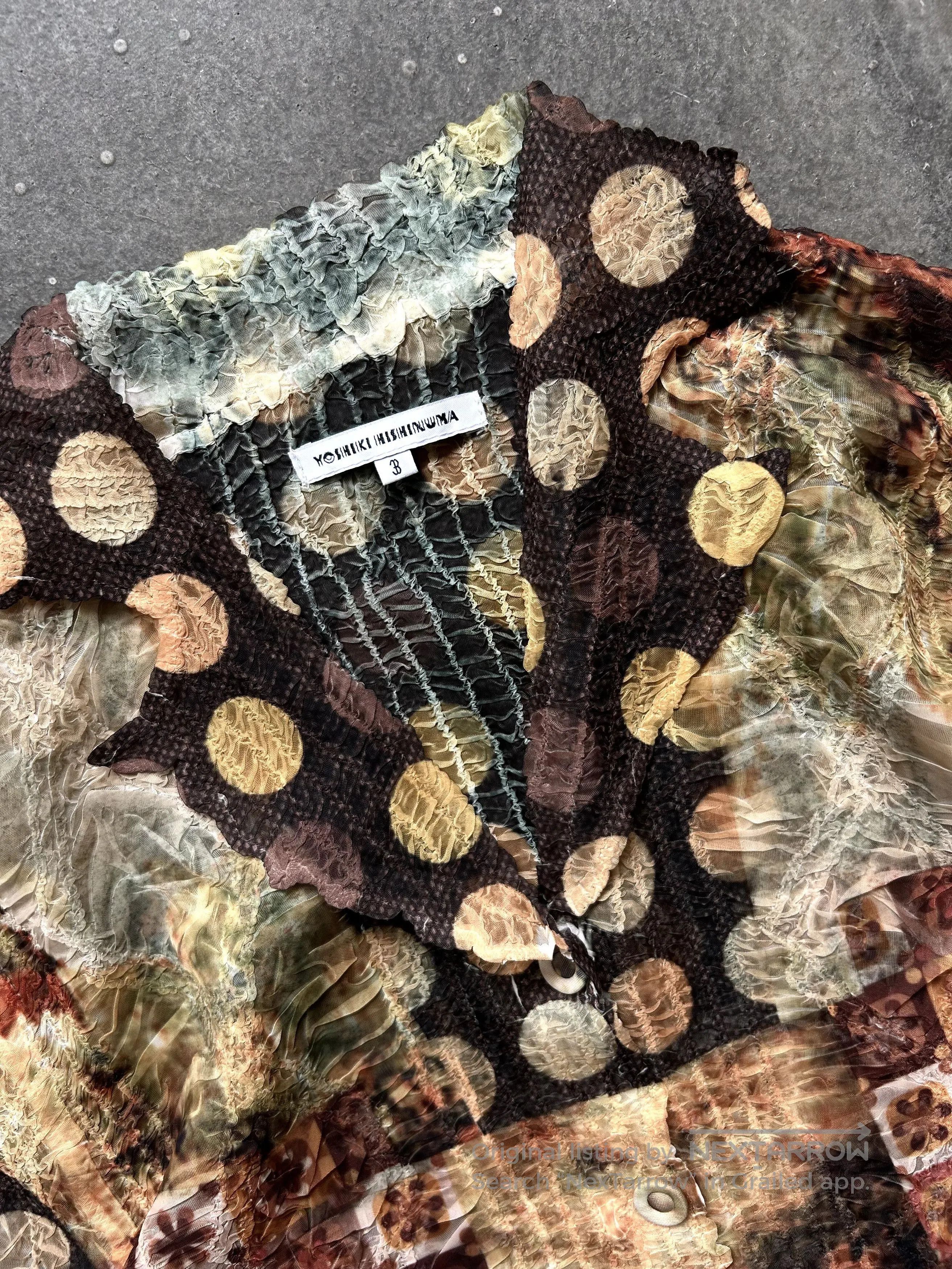 Yoshio Kubo patterned pleated shirt by yoshiki hishinuma. Size US M / EU 48-50 / 2 - 4 Thumbnail