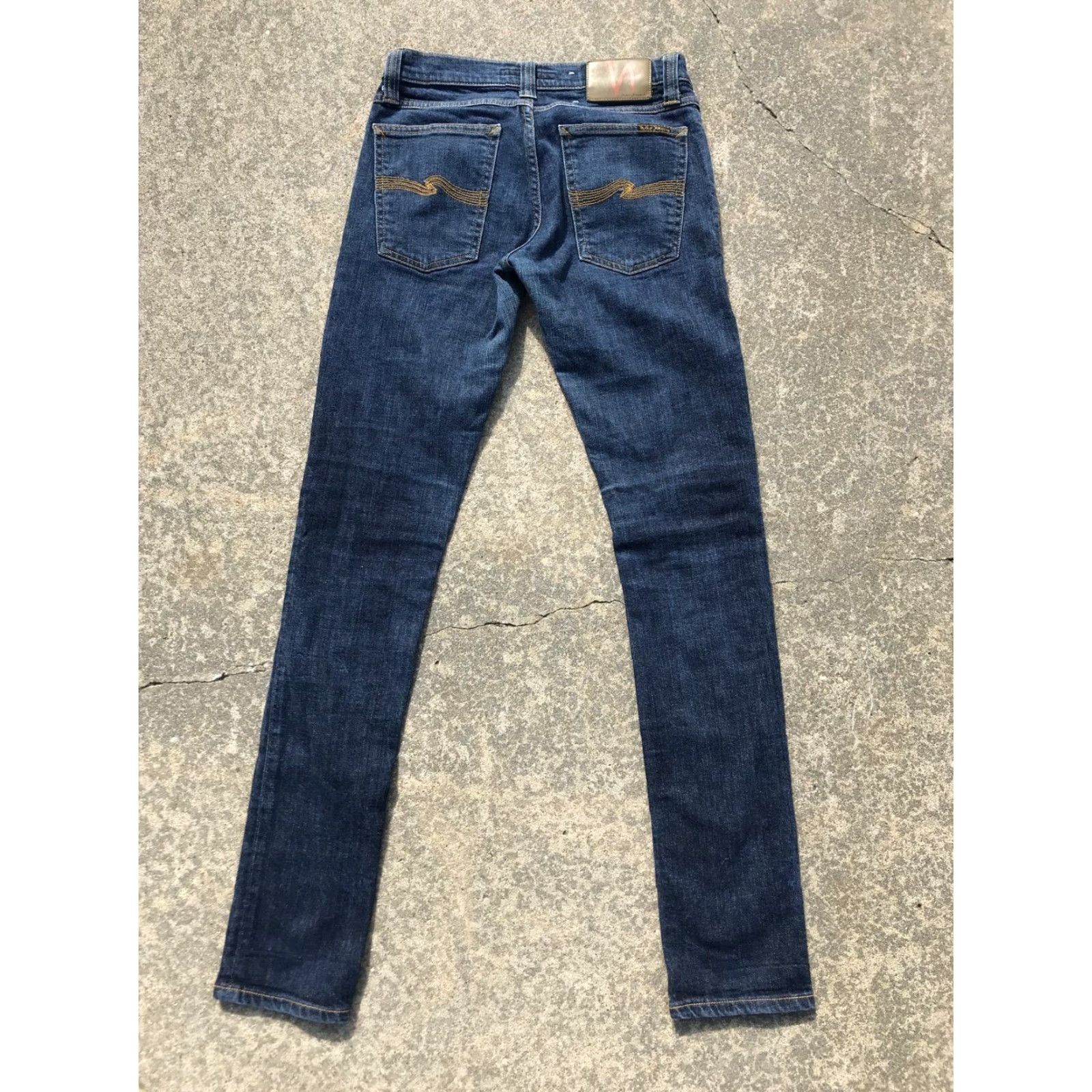 Nudie Jeans Nudie Jeans Petite Slim Skinny Jeans Blue Denim Stretch Low Rise Size 27x34 Italy Womens Size 27" / US 4 / IT 40 - 5 Thumbnail